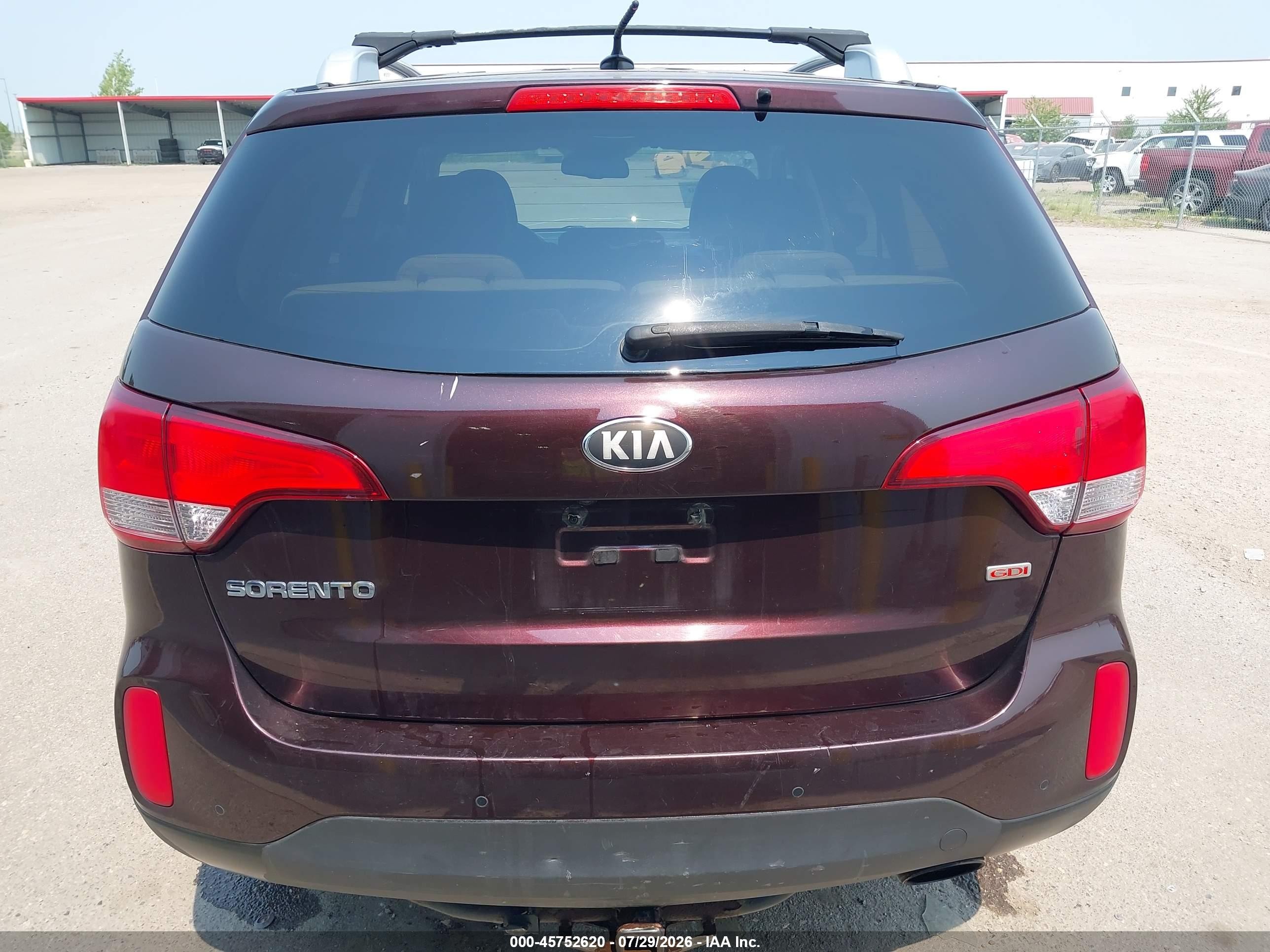 2014 Kia Sorento Lx V6 Purple vin: 5XYKTDA79EG462139