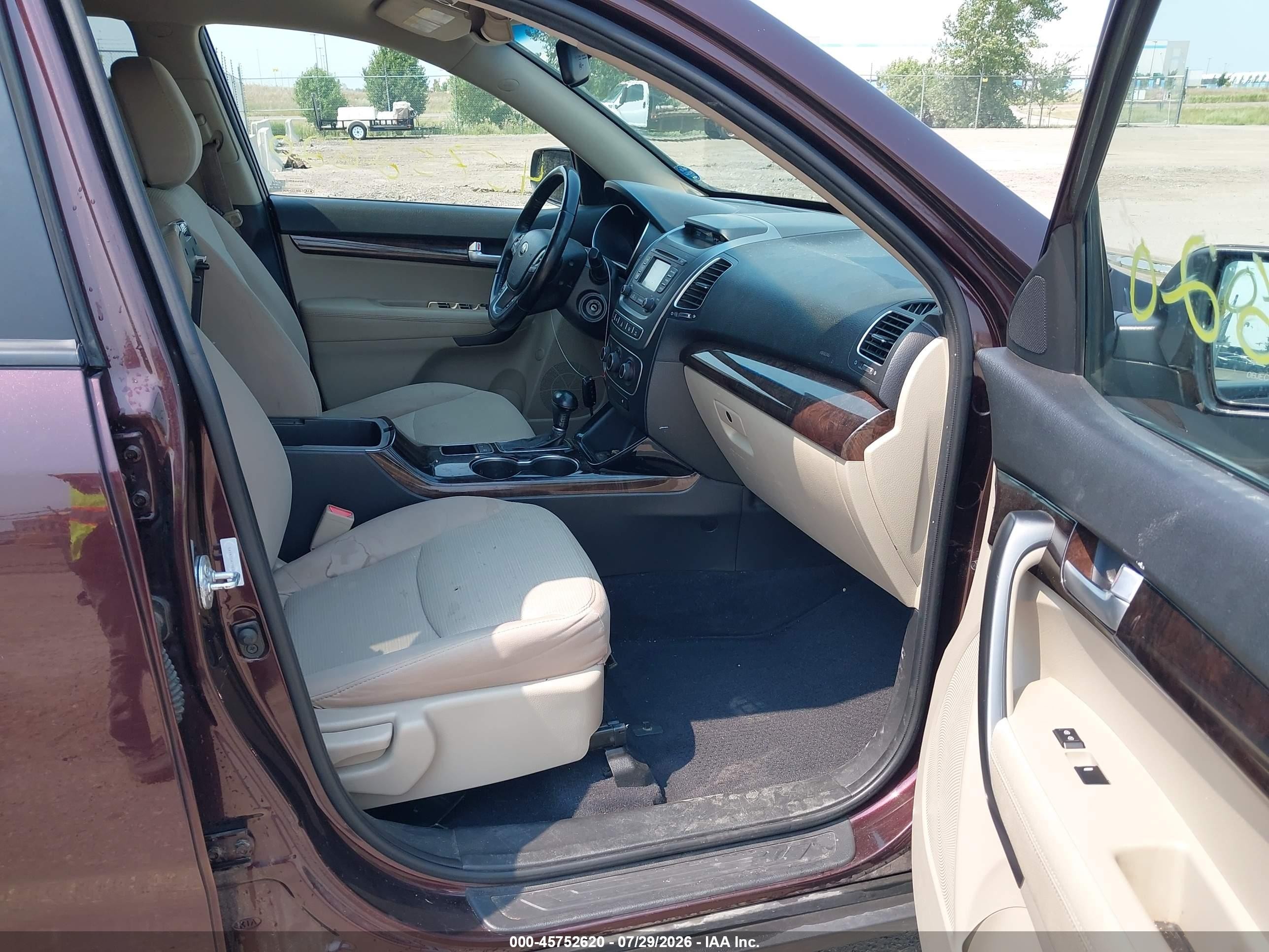 2014 Kia Sorento Lx V6 Purple vin: 5XYKTDA79EG462139