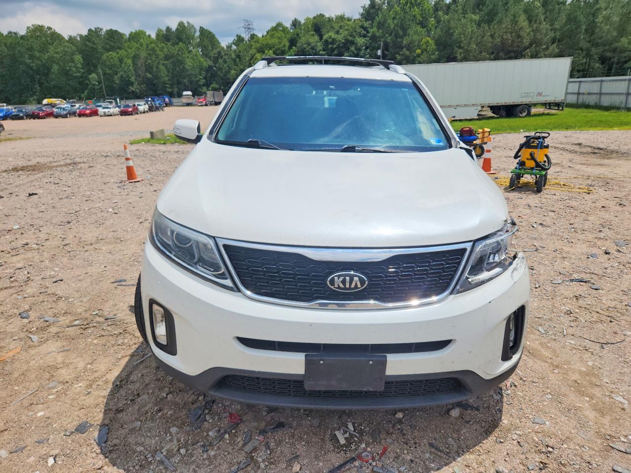 2014 Kia Sorento Lx White vin: 5XYKTDA79EG540483