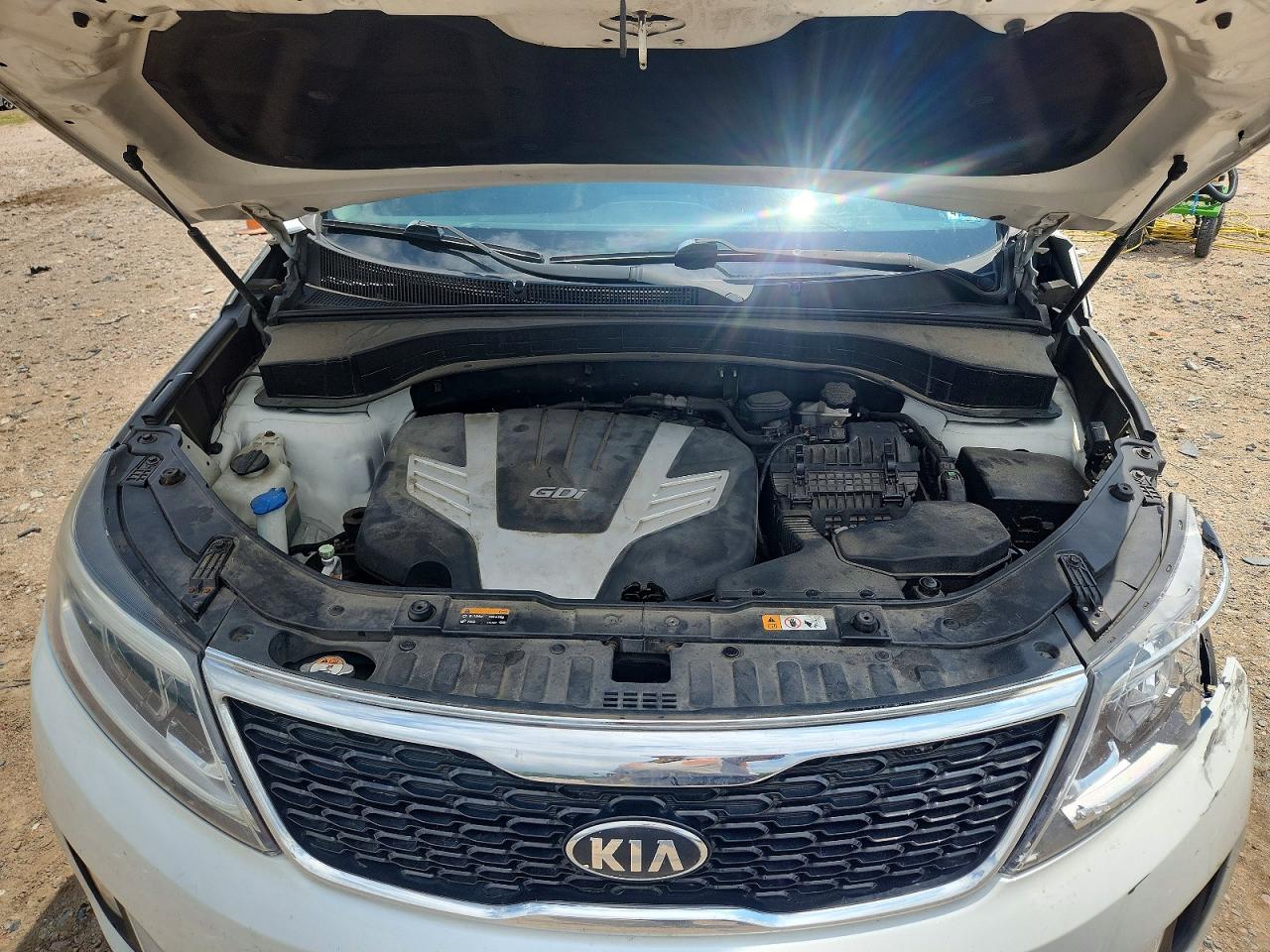 2014 Kia Sorento Lx White vin: 5XYKTDA79EG540483