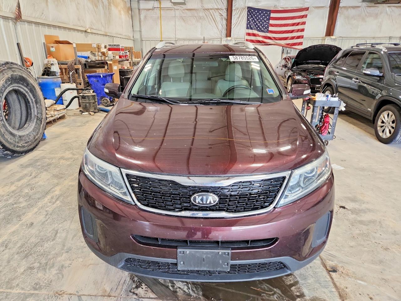 2015 Kia Sorento Lx Burgundy vin: 5XYKTDA79FG605544