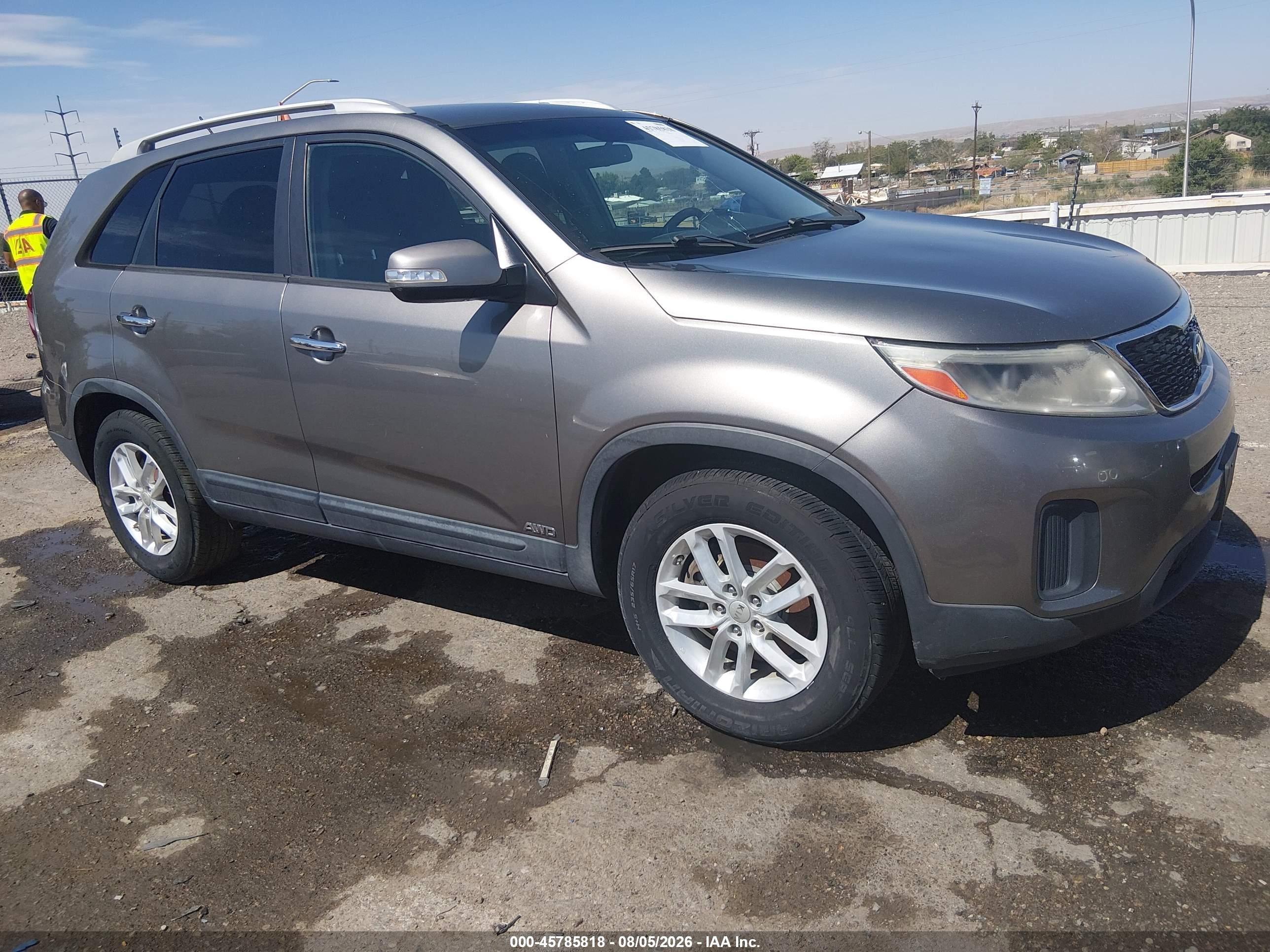 2015 Kia Sorento Lx V6 Silver vin: 5XYKTDA79FG649625