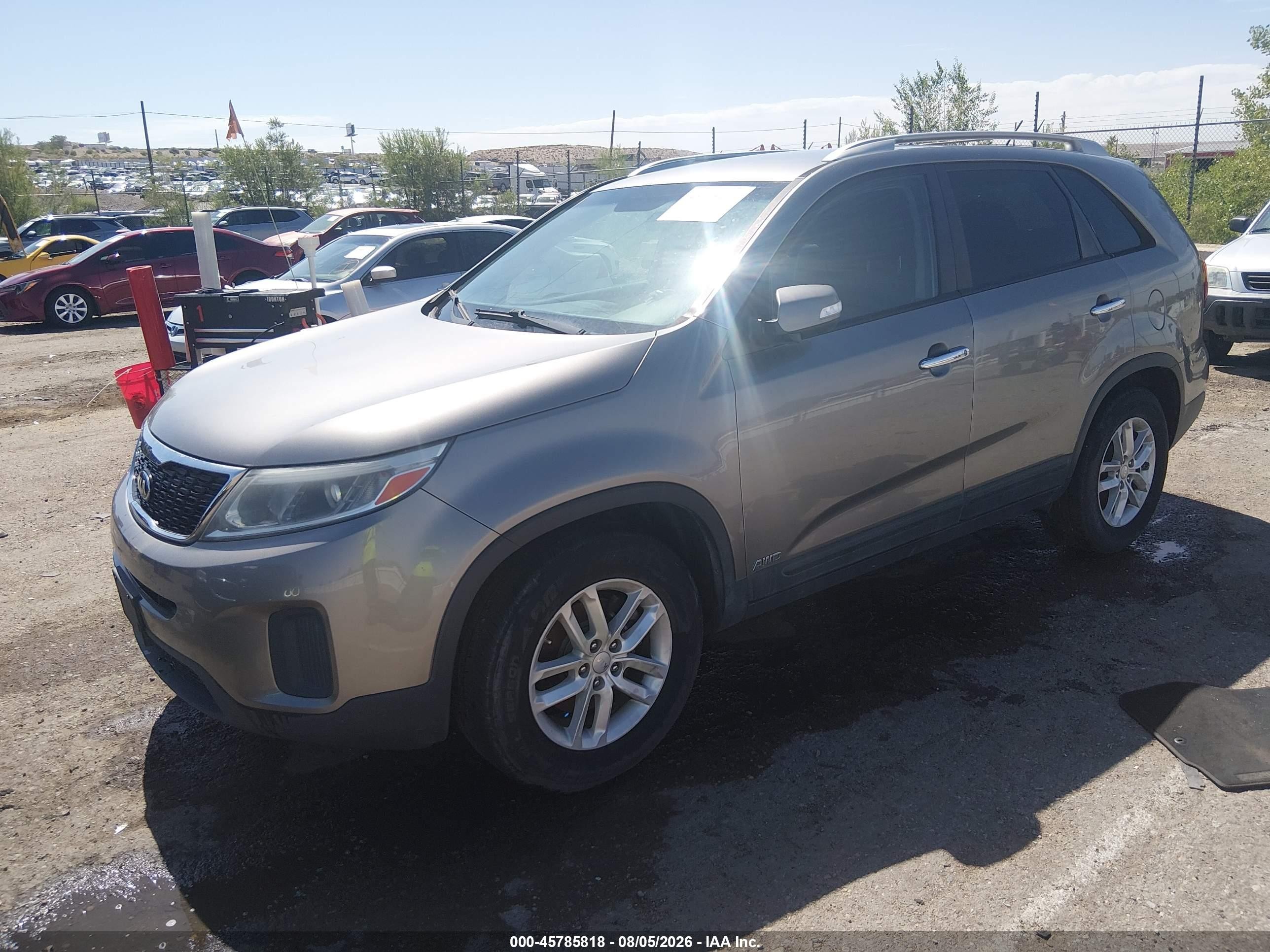 2015 Kia Sorento Lx V6 Silver vin: 5XYKTDA79FG649625