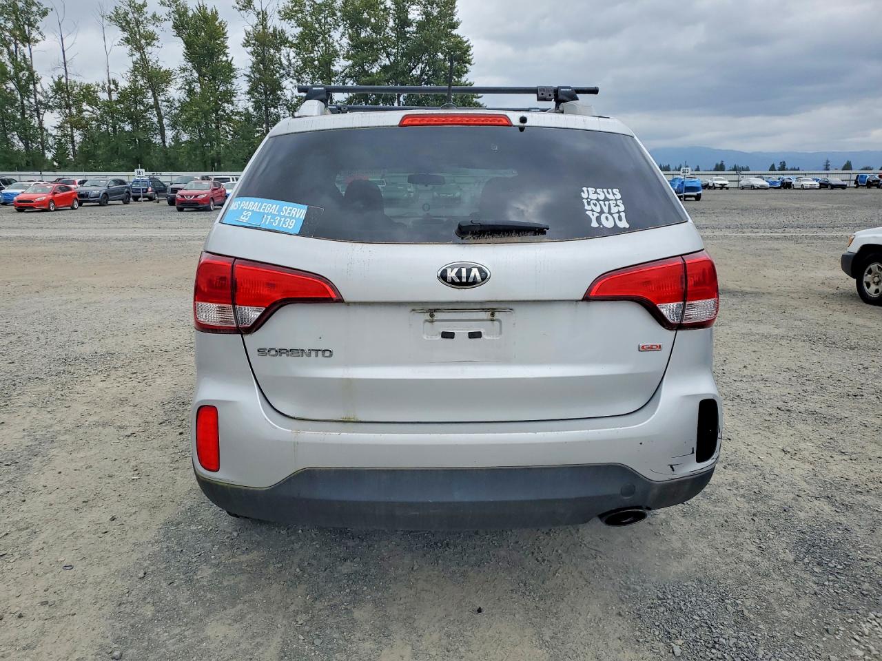 2015 Kia Sorento Lx Silver vin: 5XYKTDA7XFG580010