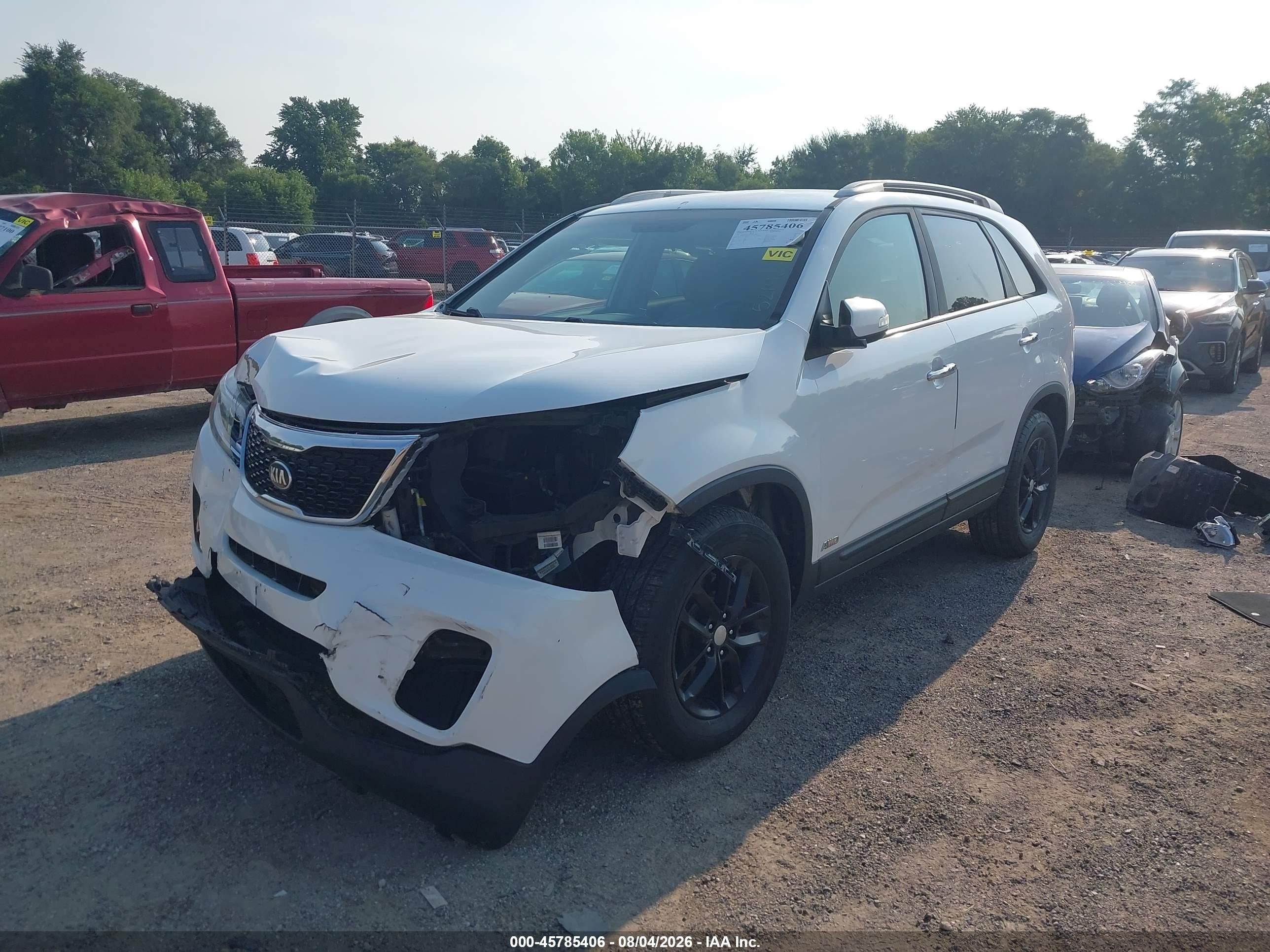 2015 Kia Sorento Lx White vin: 5XYKTDA7XFG603009