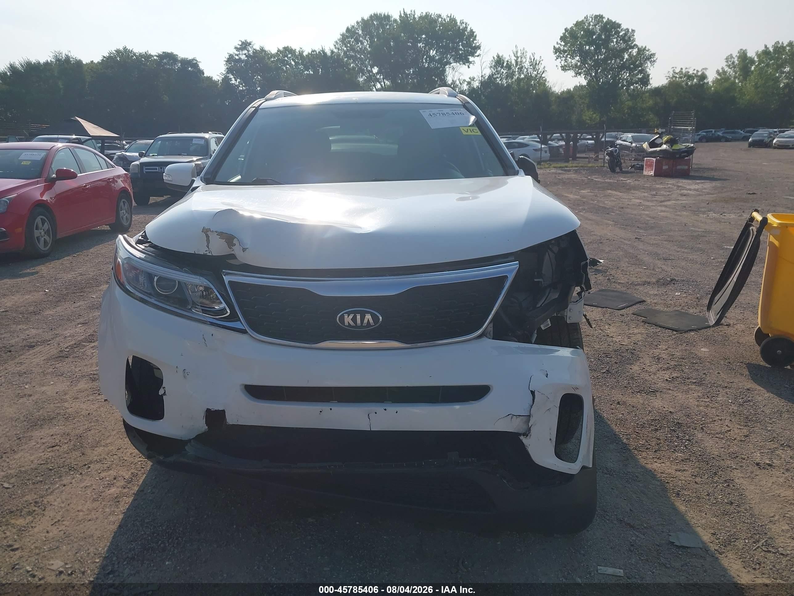 2015 Kia Sorento Lx White vin: 5XYKTDA7XFG603009