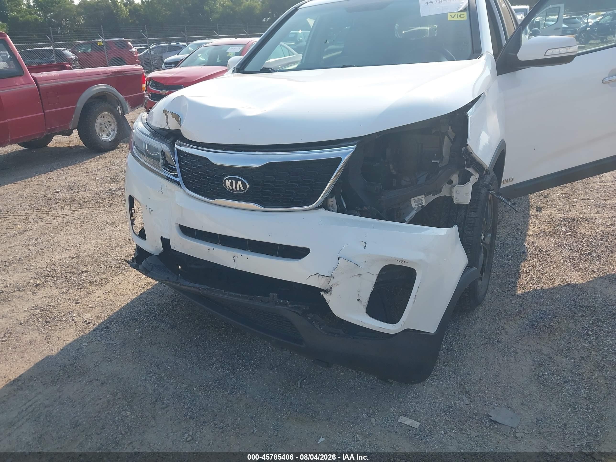 2015 Kia Sorento Lx White vin: 5XYKTDA7XFG603009