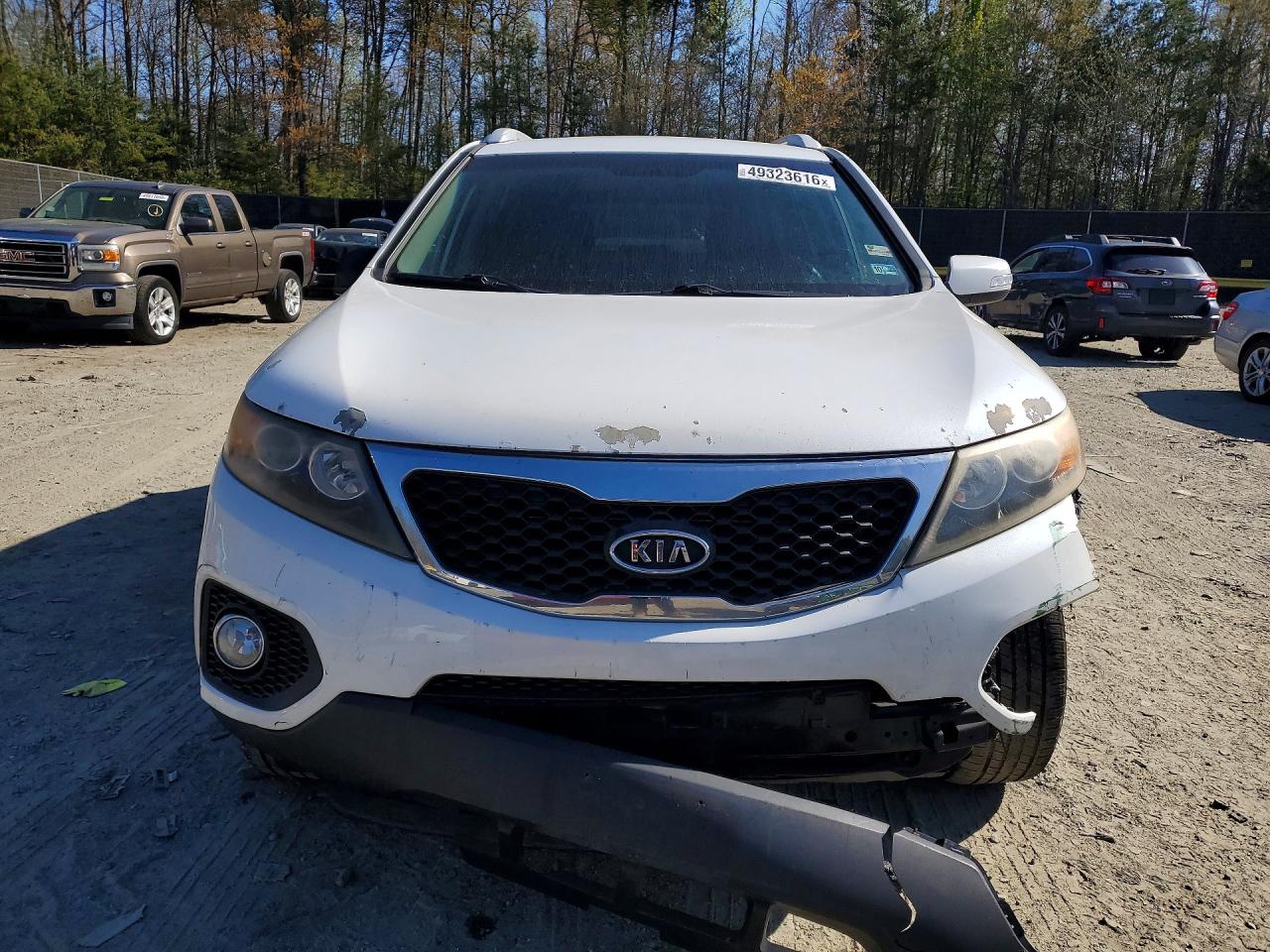 2013 Kia Sorento Ex White vin: 5XYKU3A21DG374373