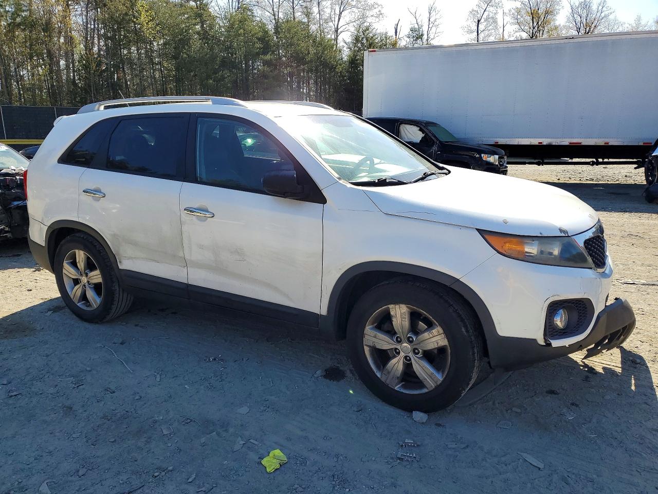 2013 Kia Sorento Ex White vin: 5XYKU3A21DG374373