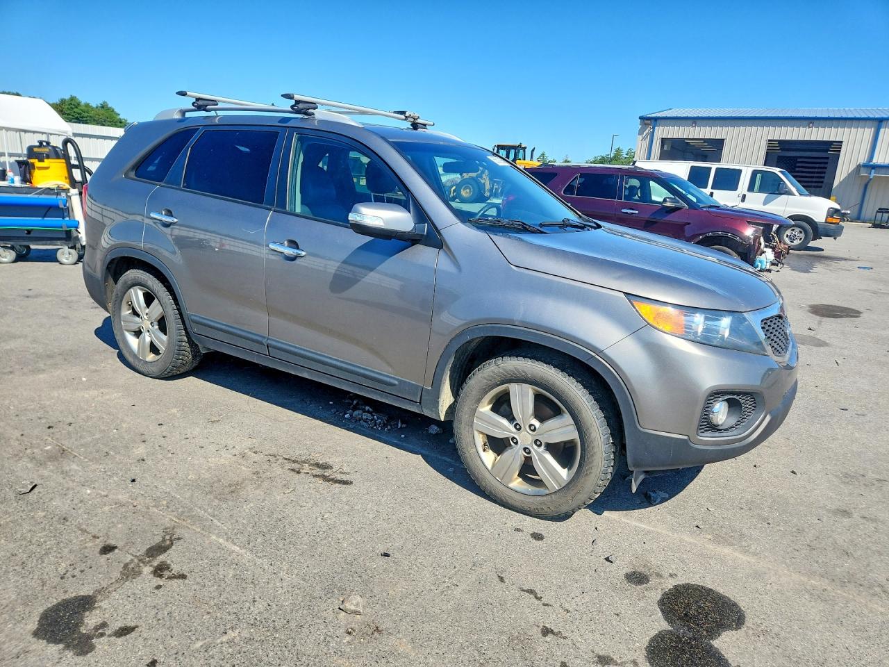 2013 Kia Sorento Ex Gray vin: 5XYKU3A2XDG319937