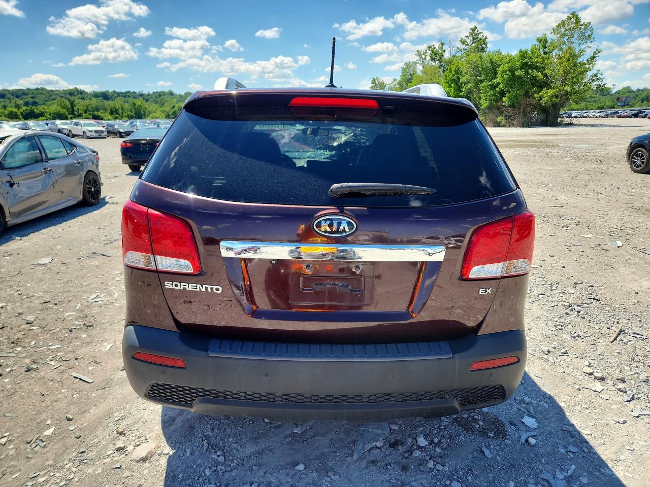 2012 Kia Sorento Ex Бордовый vin: 5XYKU3A60CG242674