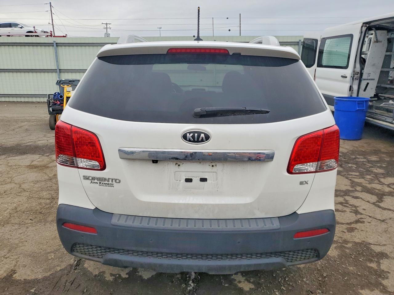 2013 Kia Sorento Ex White vin: 5XYKU3A61DG386896