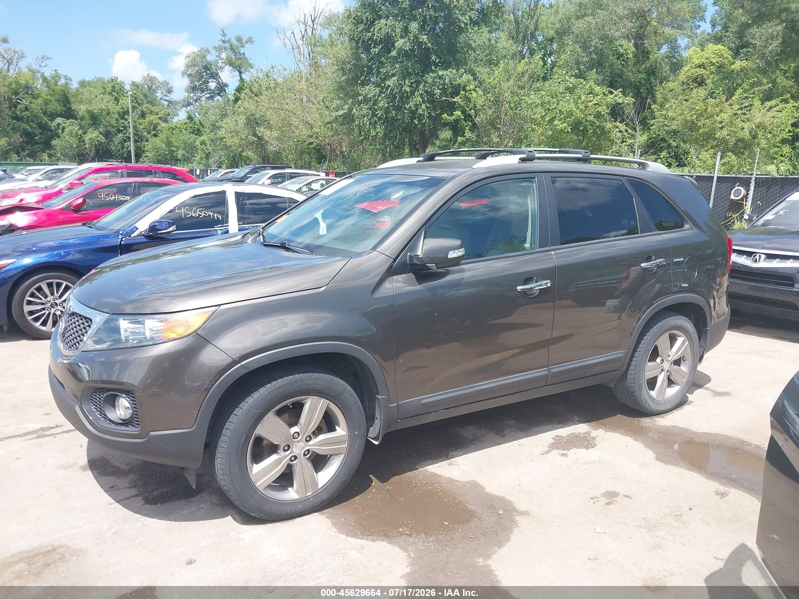 2013 Kia Sorento Ex Brown vin: 5XYKU3A61DG407794