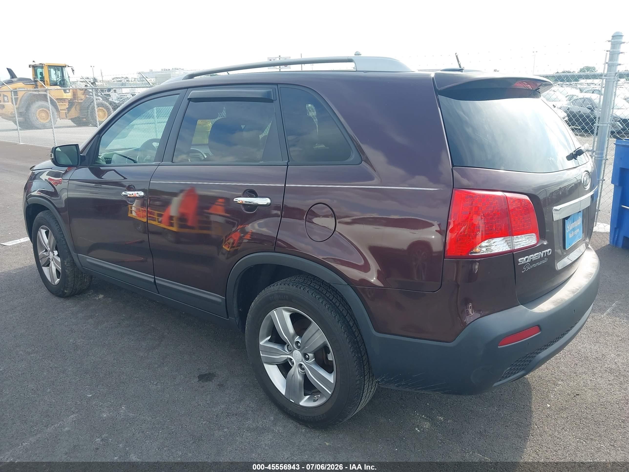 2013 Kia Sorento Ex Burgundy vin: 5XYKU3A63DG373552