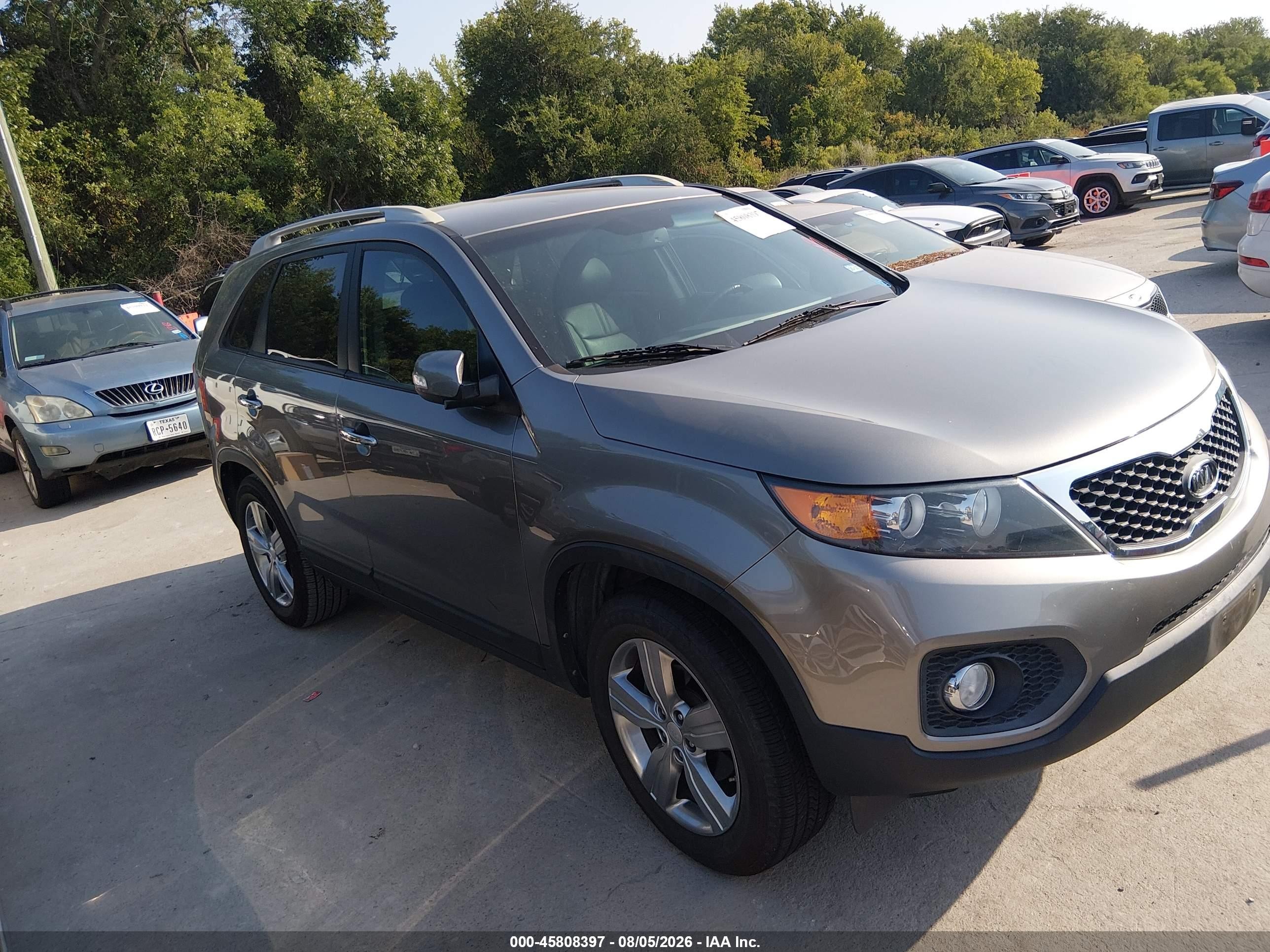 2013 Kia Sorento Ex Gray vin: 5XYKU3A64DG332282