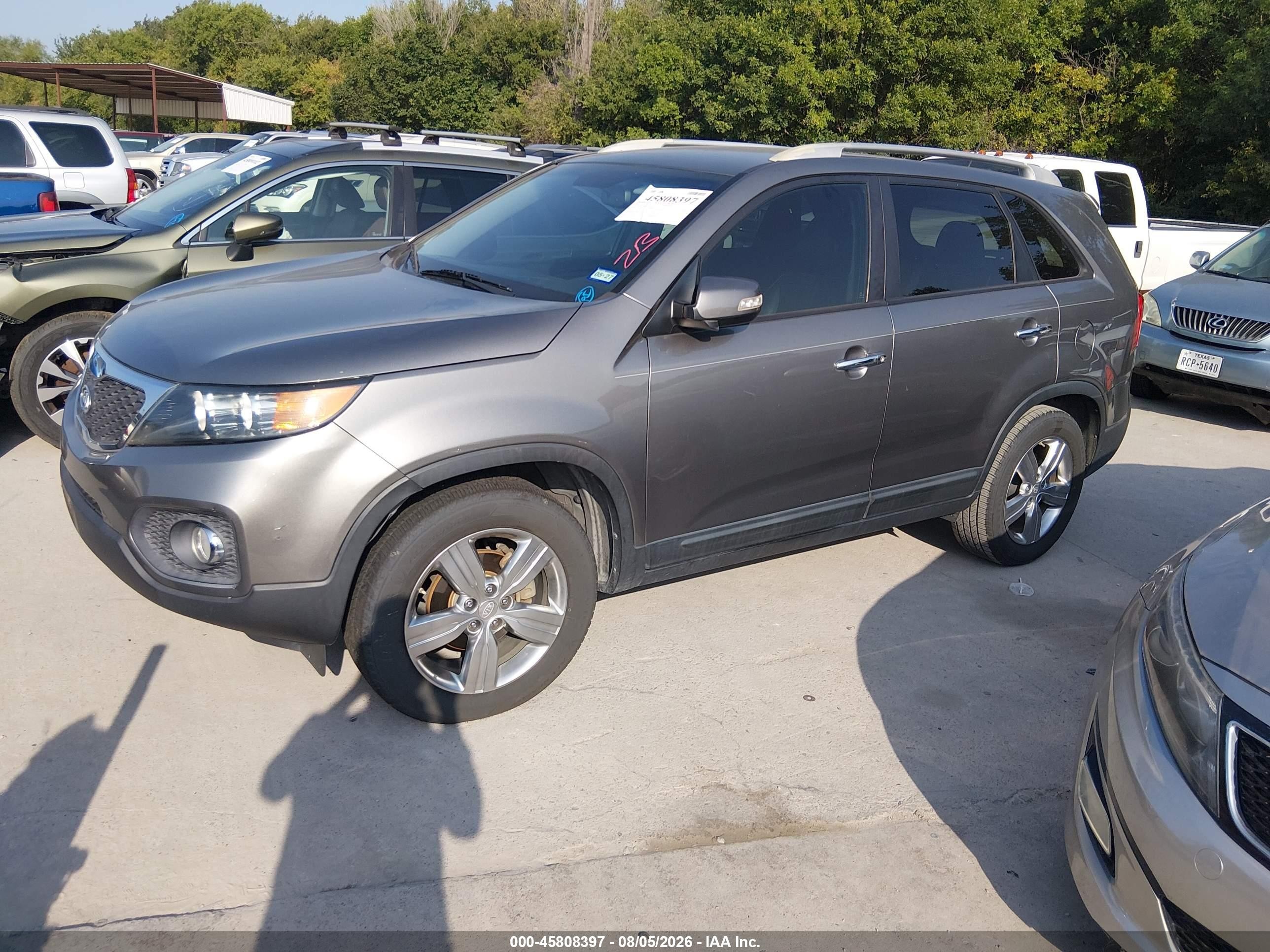 2013 Kia Sorento Ex Gray vin: 5XYKU3A64DG332282