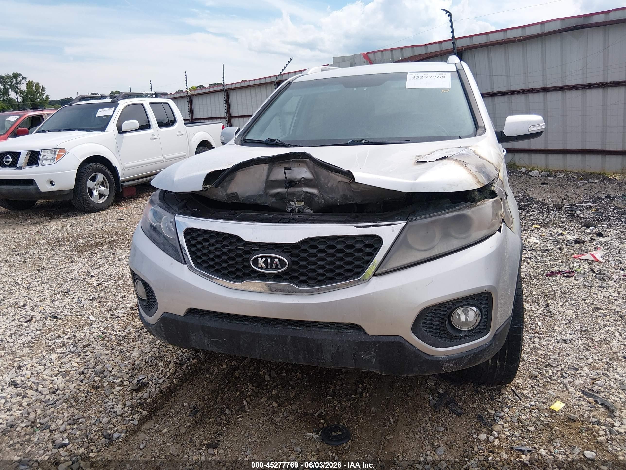 2013 Kia Sorento Ex Silver vin: 5XYKU3A64DG370997
