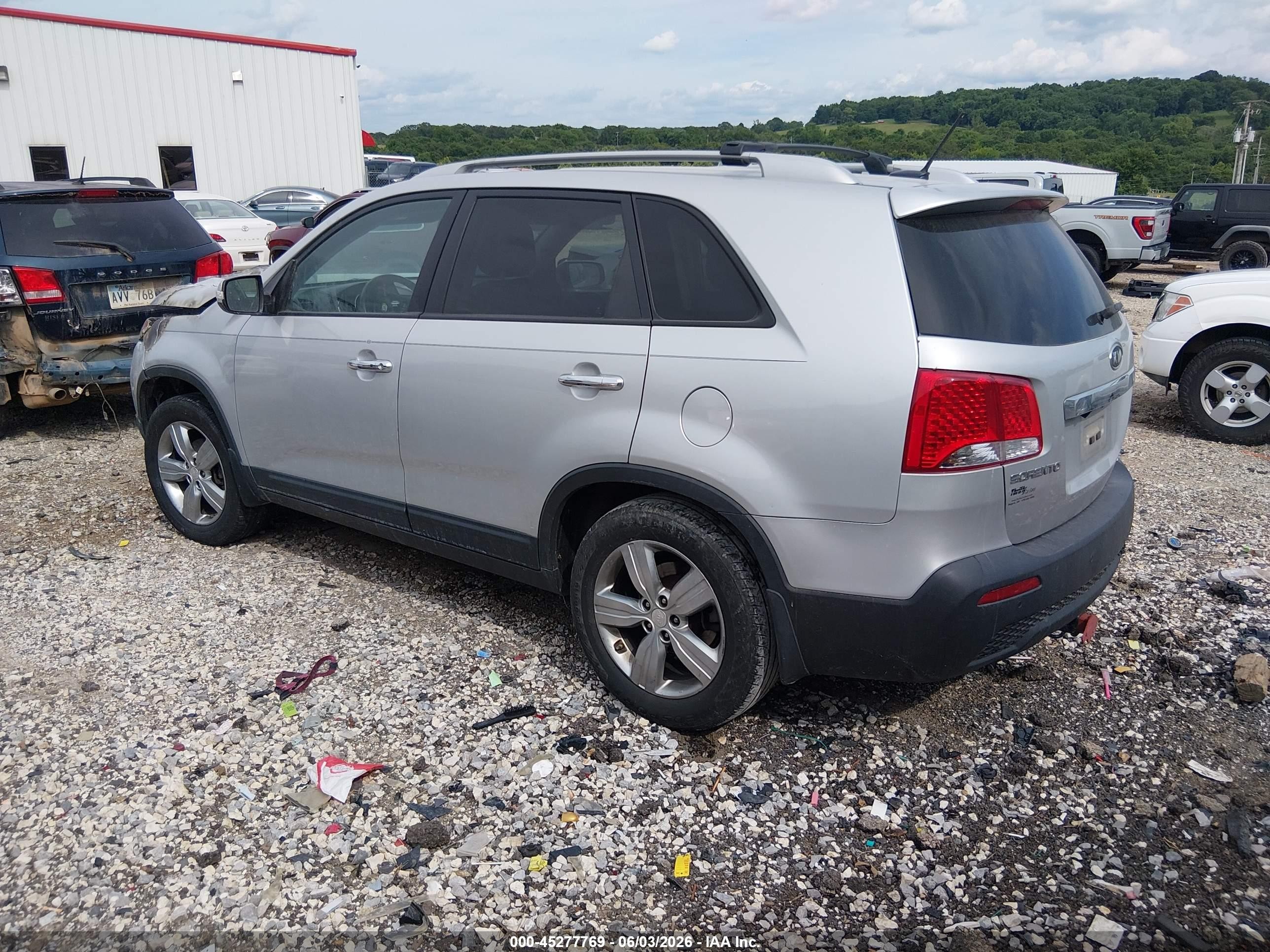 2013 Kia Sorento Ex Silver vin: 5XYKU3A64DG370997