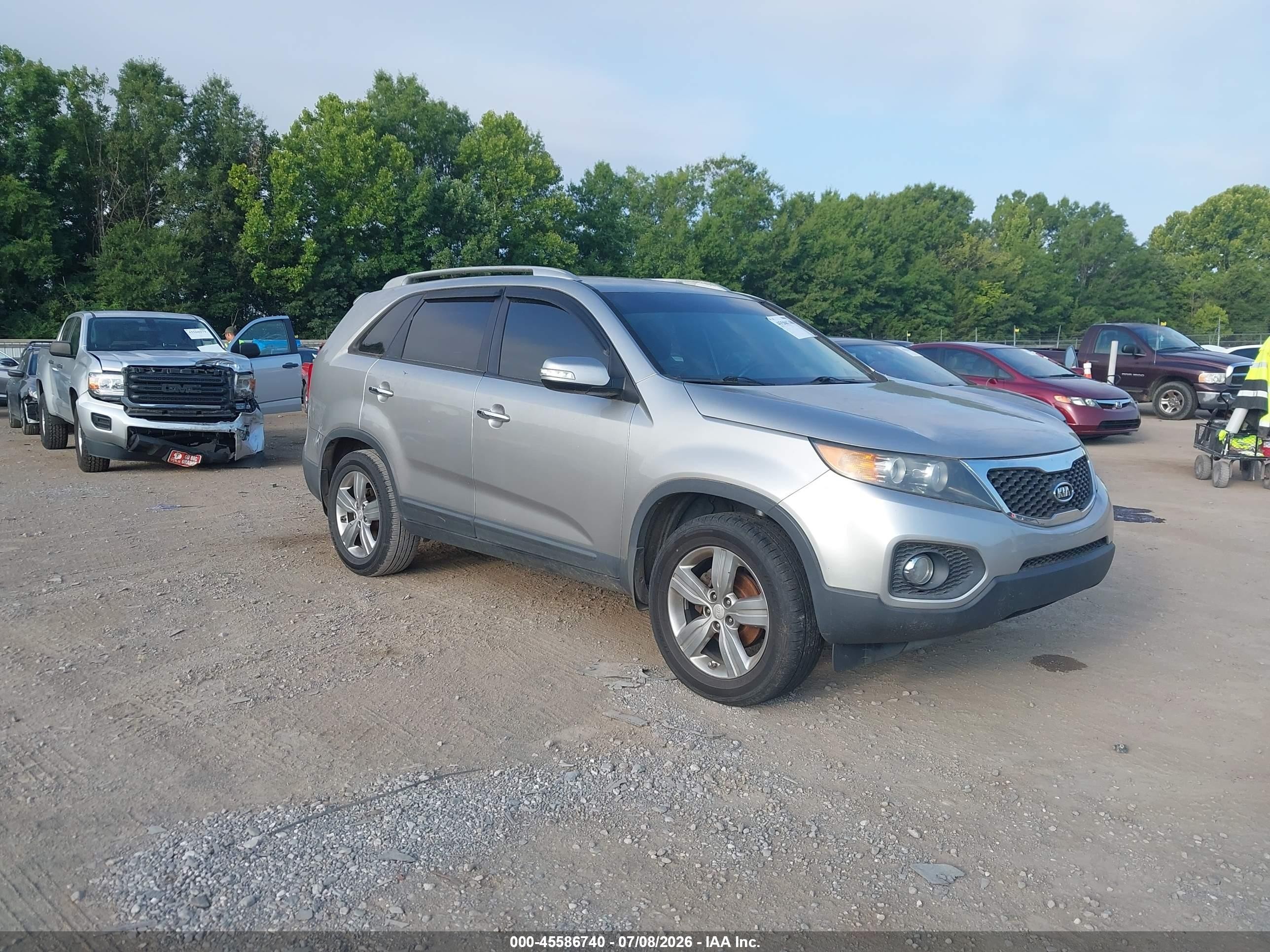 2013 Kia Sorento Ex Silver vin: 5XYKU3A68DG337887
