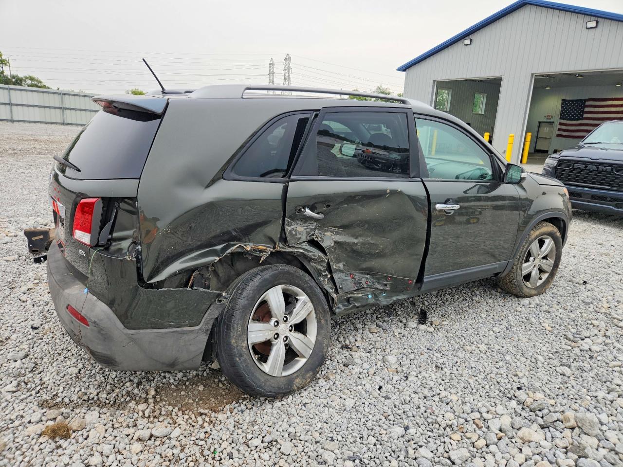 2013 Kia Sorento Ex Green vin: 5XYKU3A69DG334075