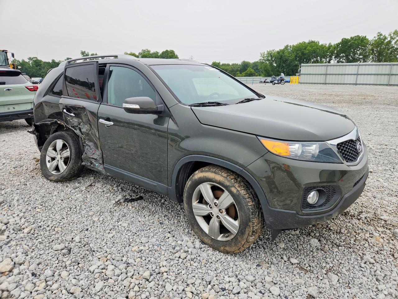 2013 Kia Sorento Ex Green vin: 5XYKU3A69DG334075