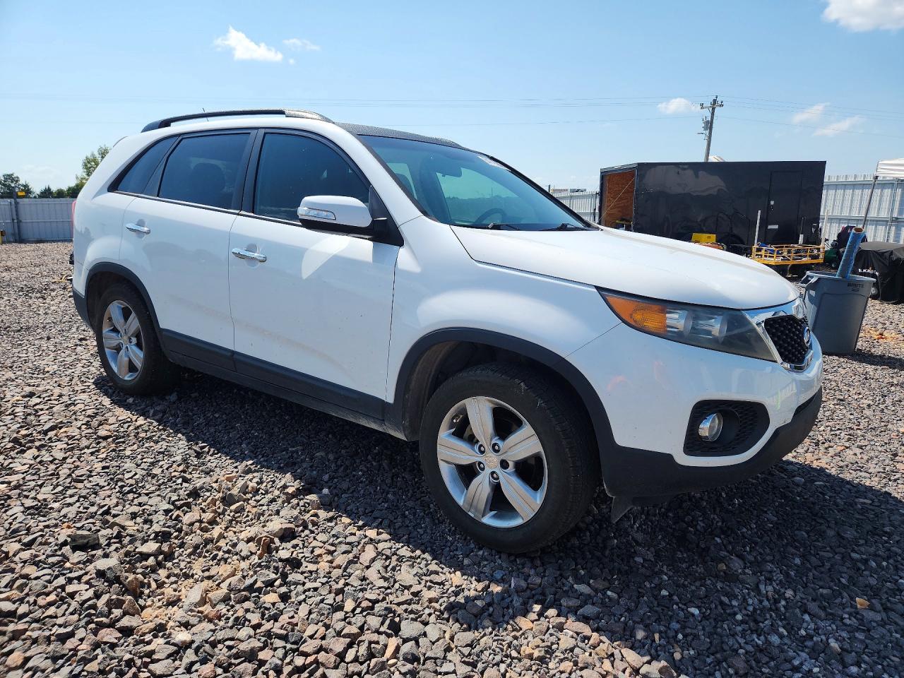 2013 Kia Sorento Ex White vin: 5XYKU3A69DG335291