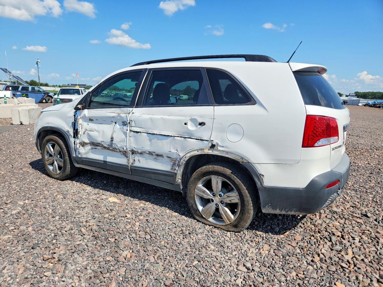 2013 Kia Sorento Ex White vin: 5XYKU3A69DG335291