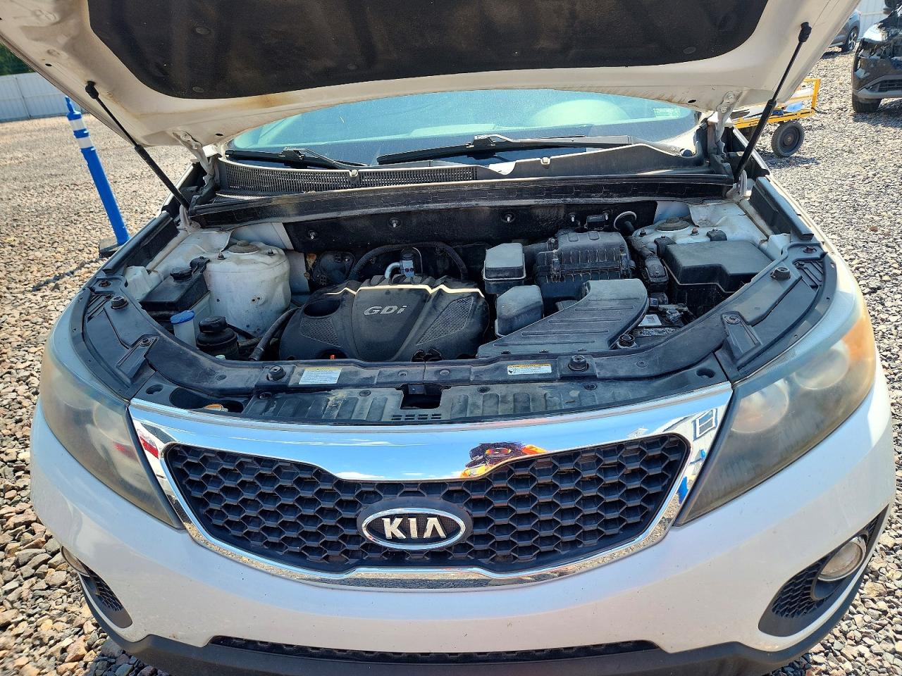 2013 Kia Sorento Ex White vin: 5XYKU3A69DG335291