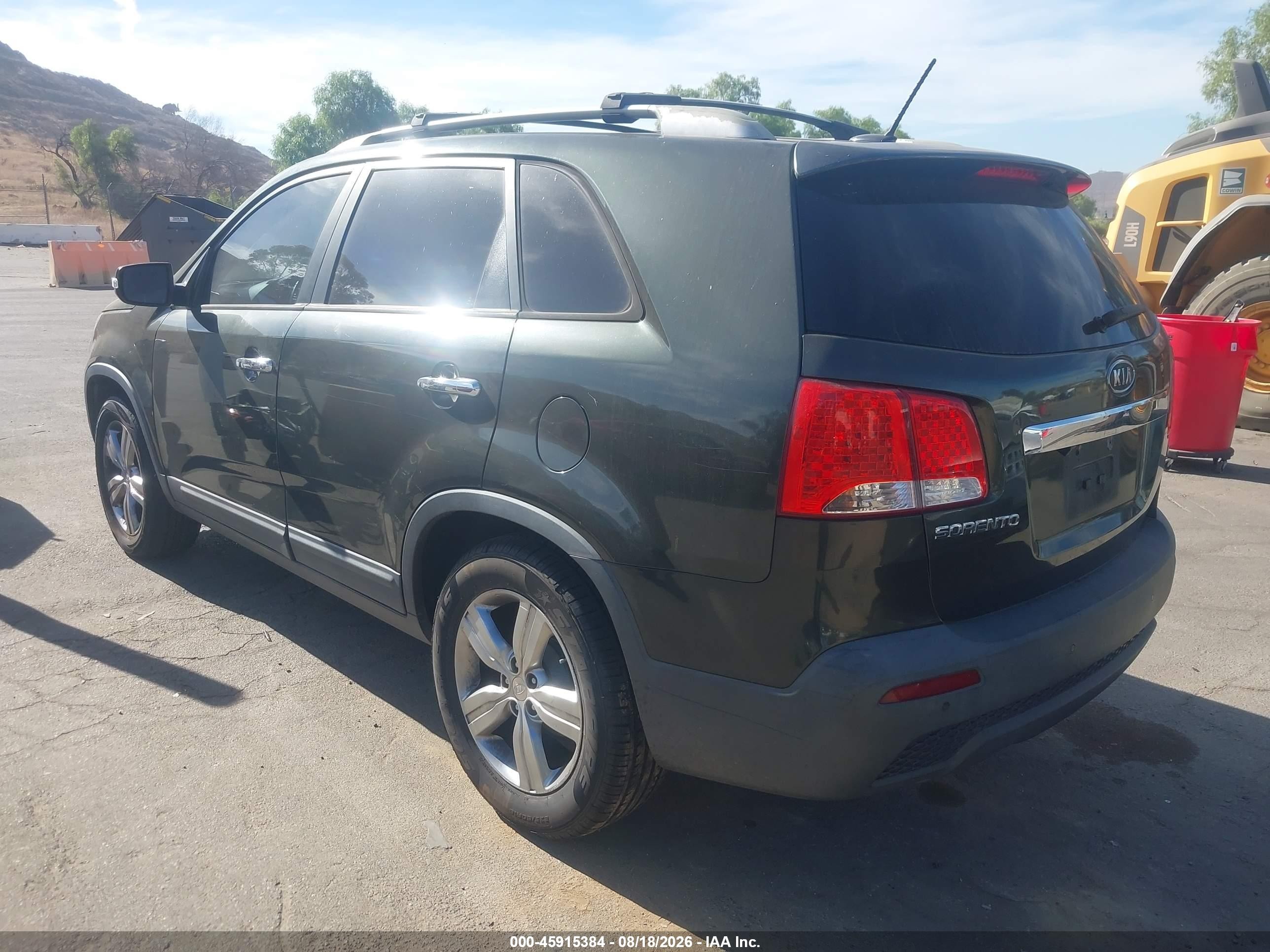 2013 Kia Sorento Ex Green vin: 5XYKU3A6XDG328477