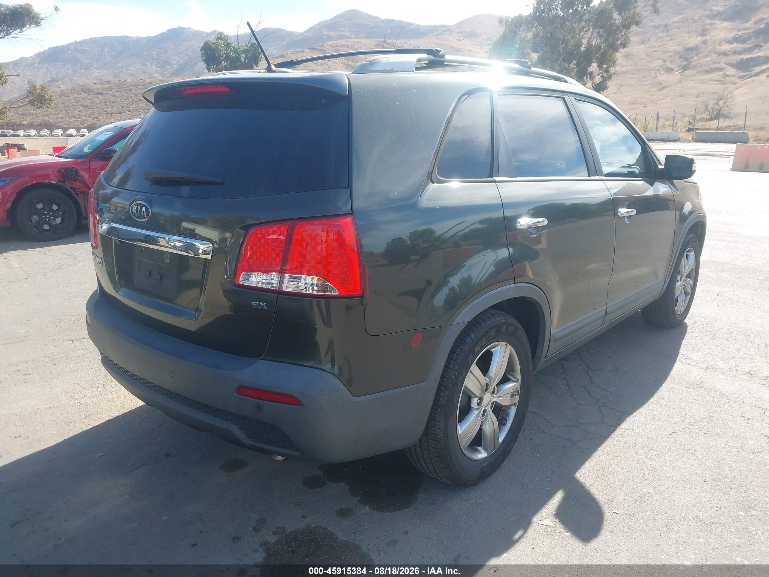 2013 Kia Sorento Ex Green vin: 5XYKU3A6XDG328477