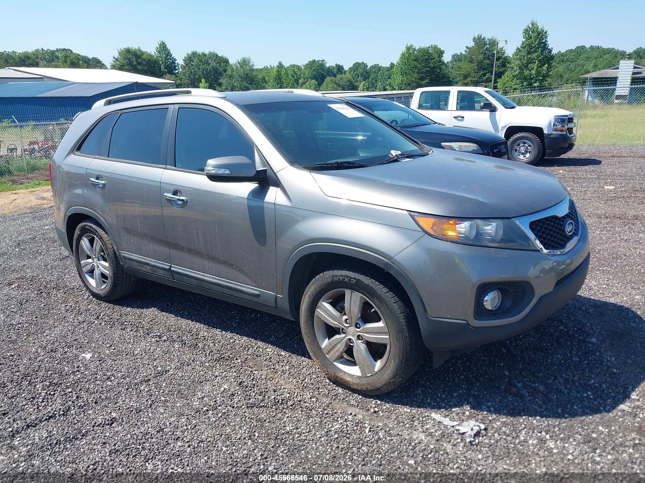 2013 Kia Sorento Ex Gray vin: 5XYKU3A6XDG385004