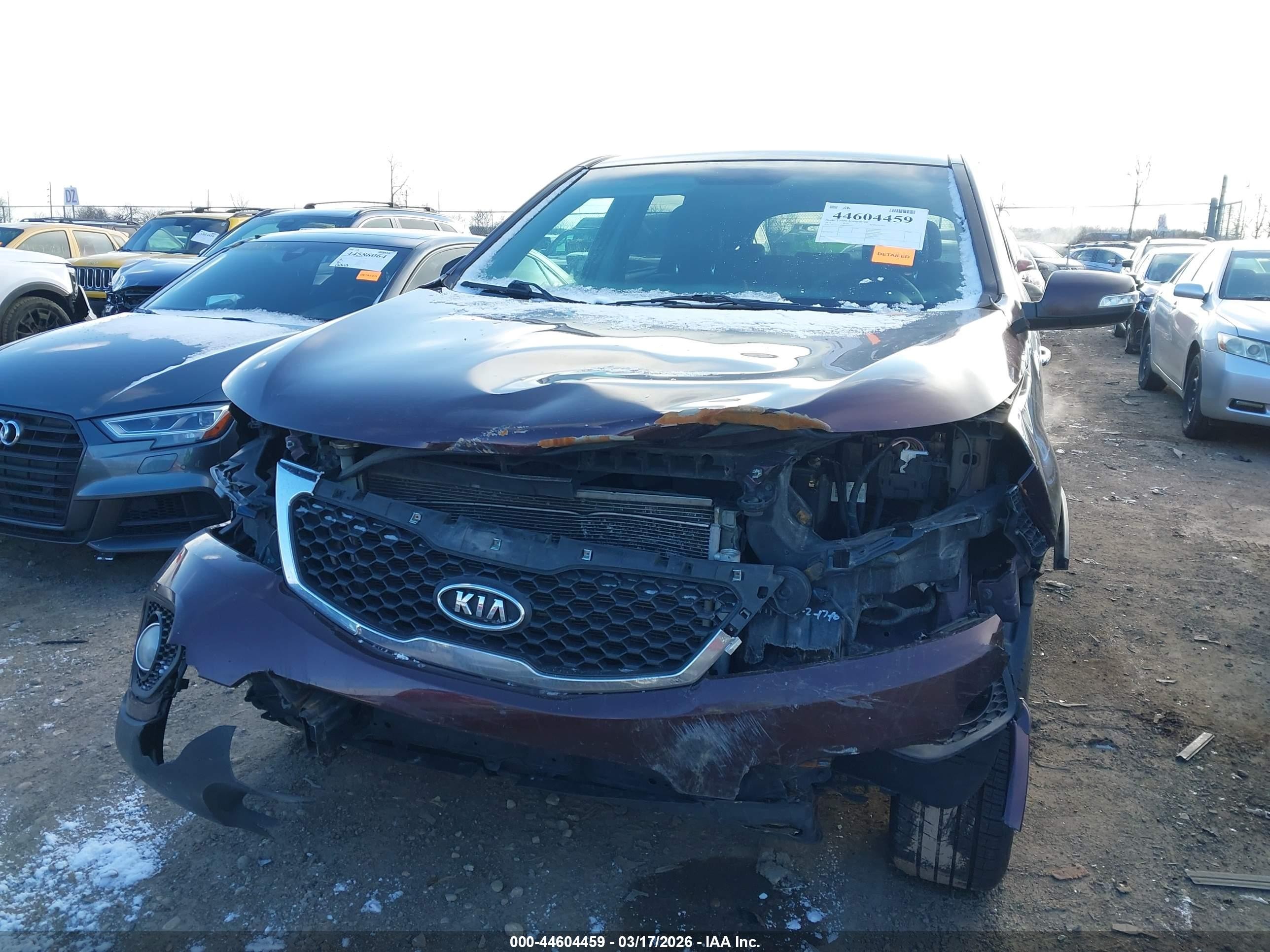 2011 Kia Sorento Ex Maroon vin: 5XYKU4A10BG030477