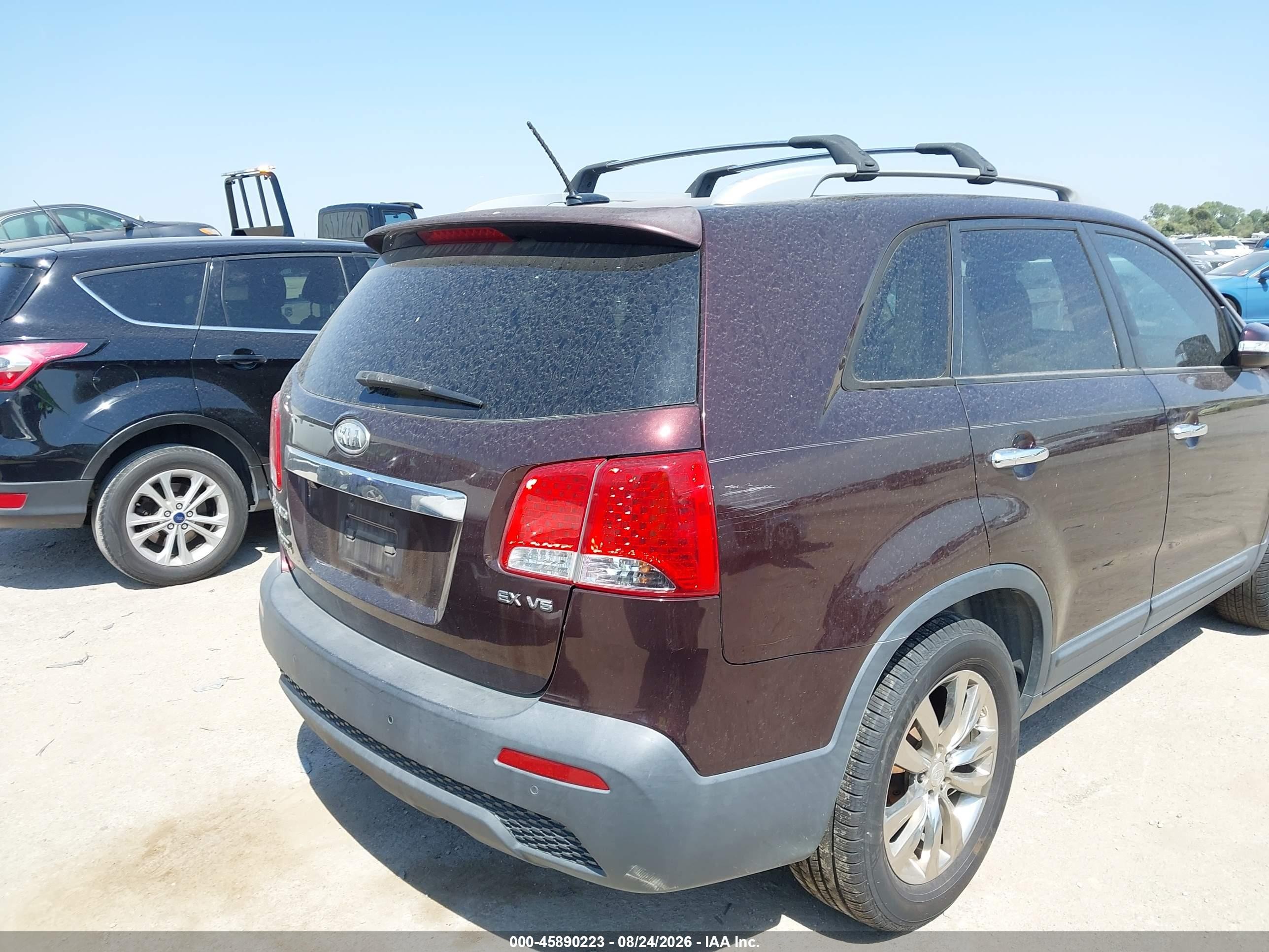 2011 Kia Sorento Ex V6 Burgundy vin: 5XYKU4A20BG062726