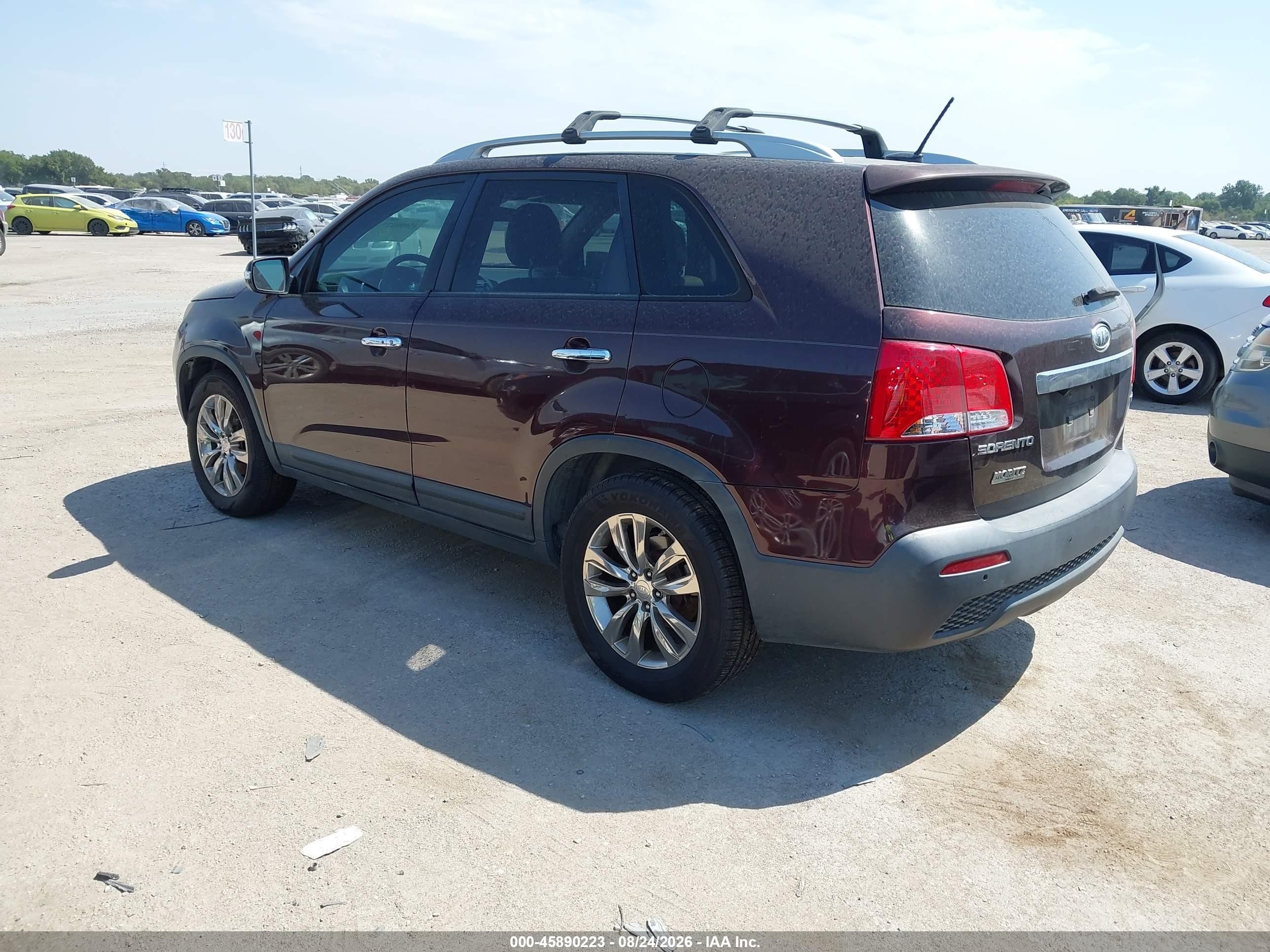 2011 Kia Sorento Ex V6 Burgundy vin: 5XYKU4A20BG062726