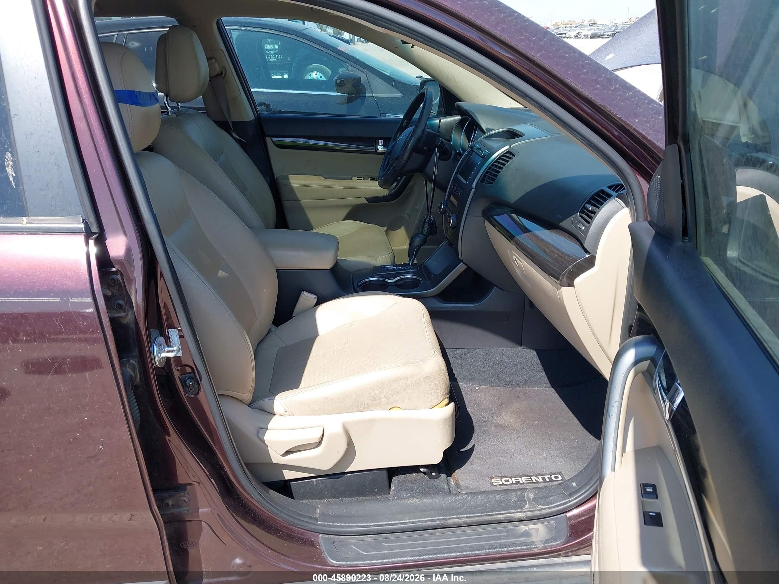 2011 Kia Sorento Ex V6 Burgundy vin: 5XYKU4A20BG062726