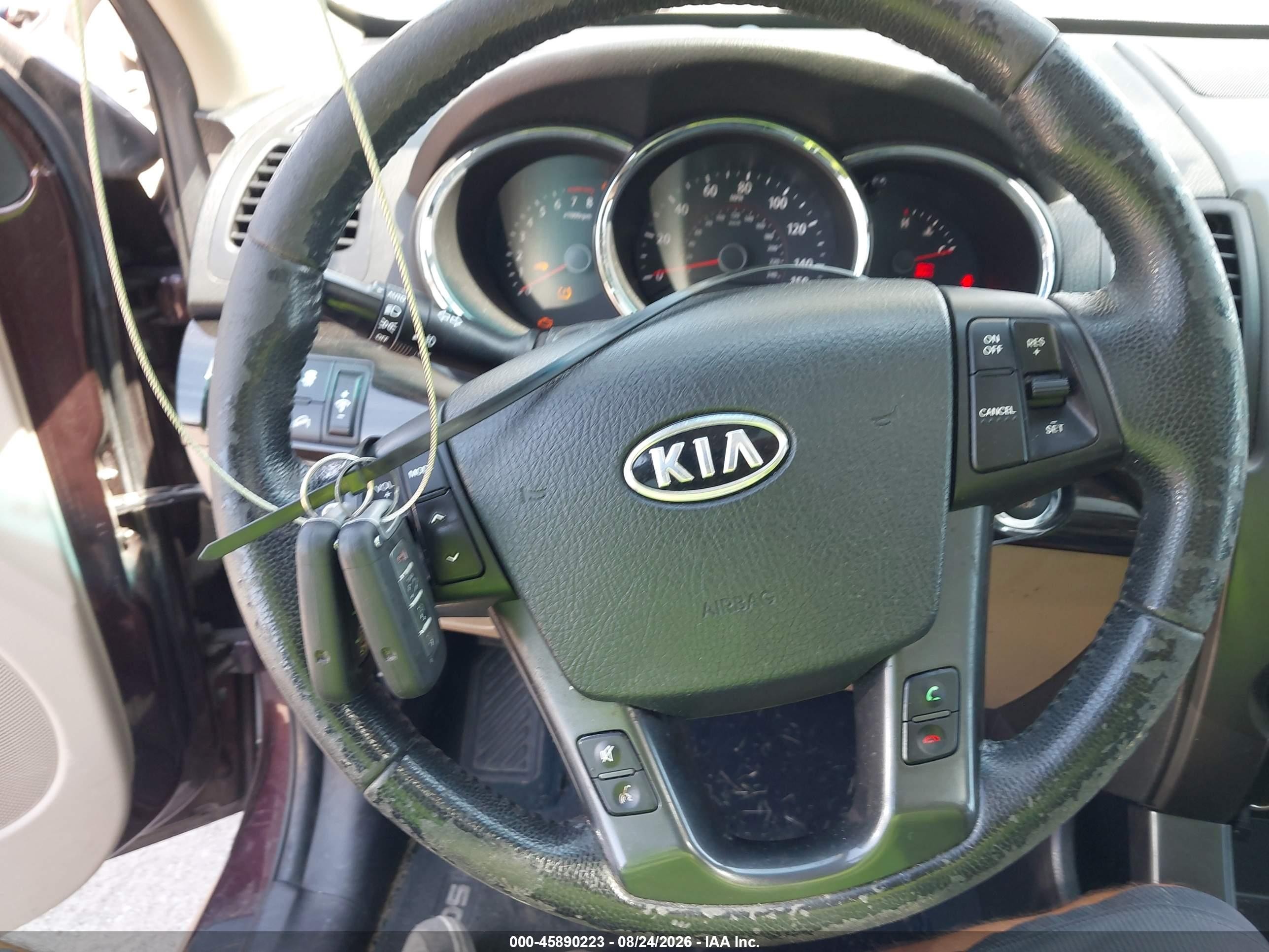 2011 Kia Sorento Ex V6 Burgundy vin: 5XYKU4A20BG062726