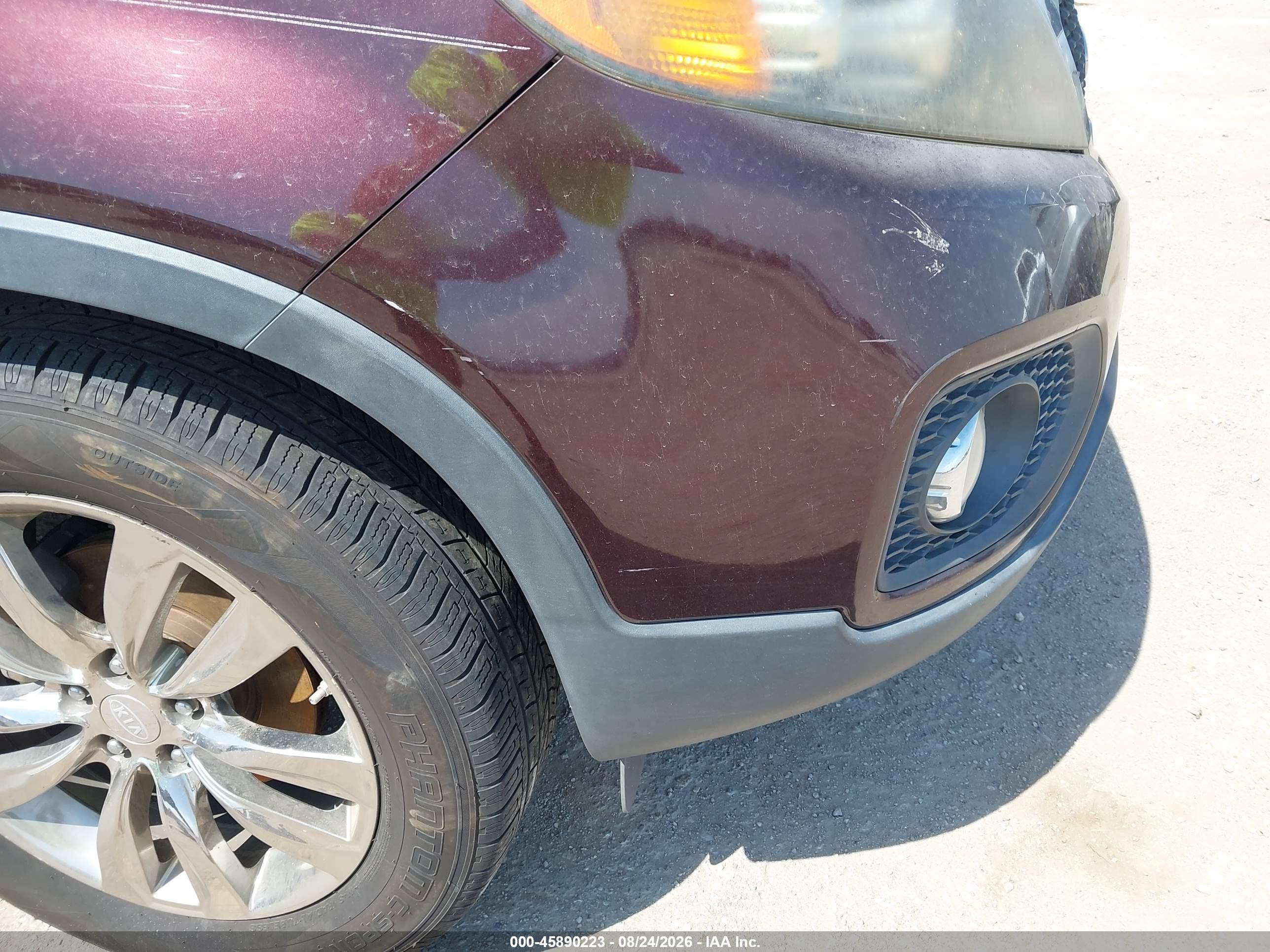 2011 Kia Sorento Ex V6 Burgundy vin: 5XYKU4A20BG062726