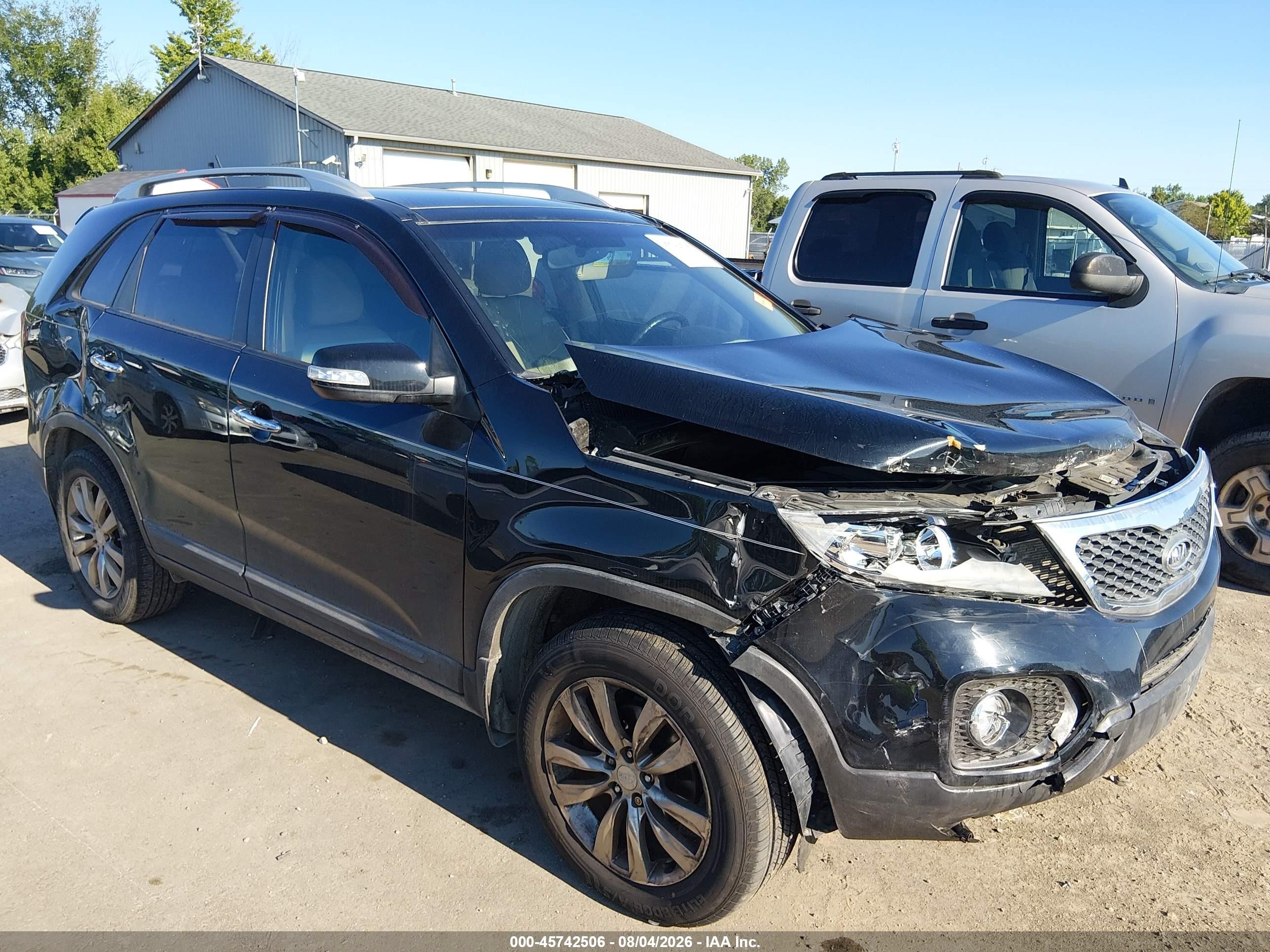 2011 Kia Sorento Ex V6 Black vin: 5XYKU4A21BG046907