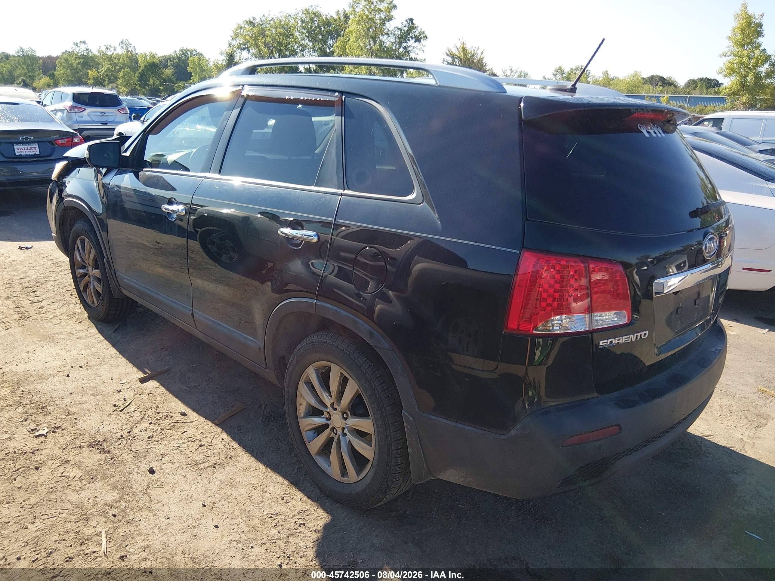 2011 Kia Sorento Ex V6 Черный vin: 5XYKU4A21BG046907