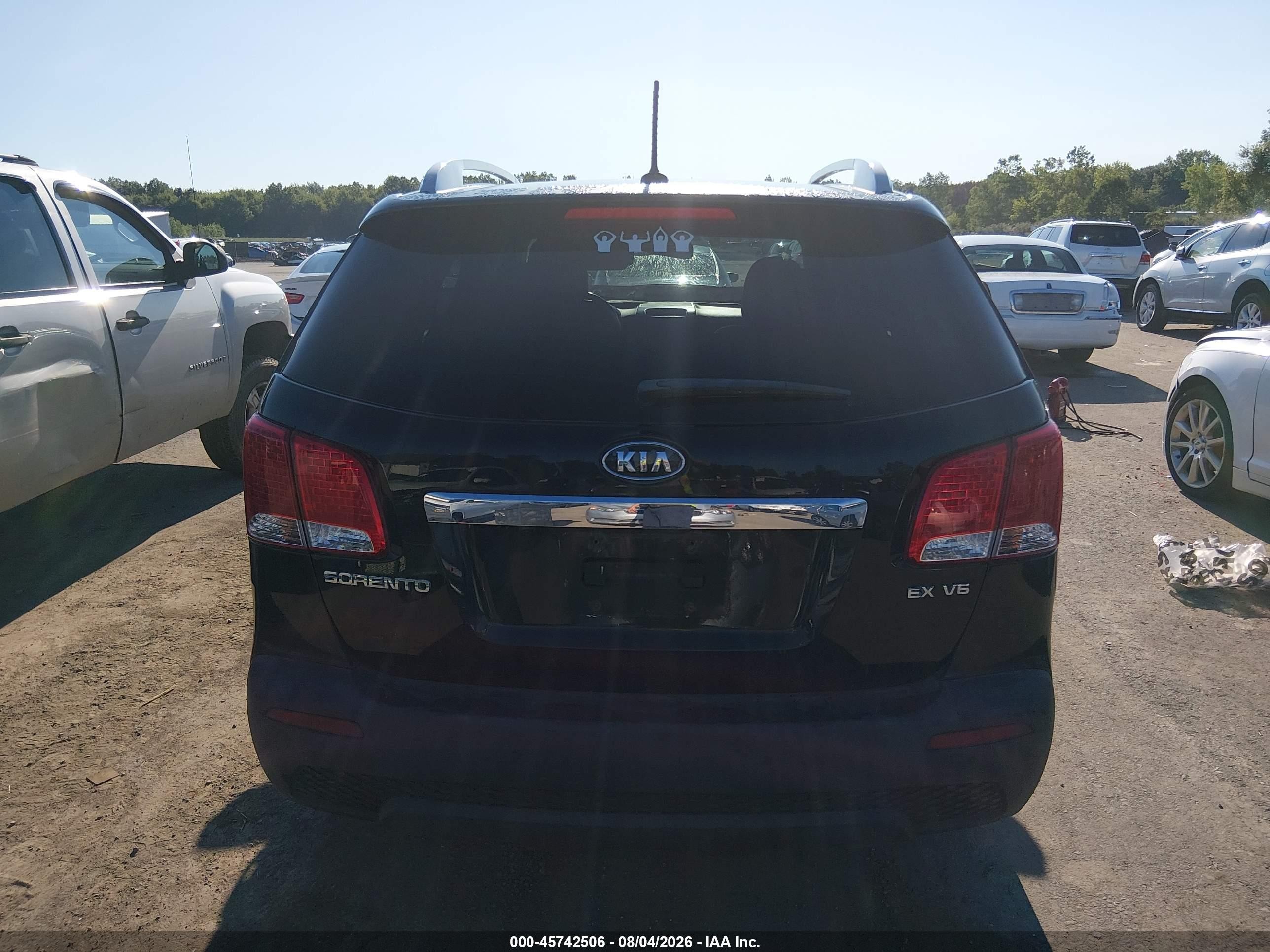2011 Kia Sorento Ex V6 Черный vin: 5XYKU4A21BG046907