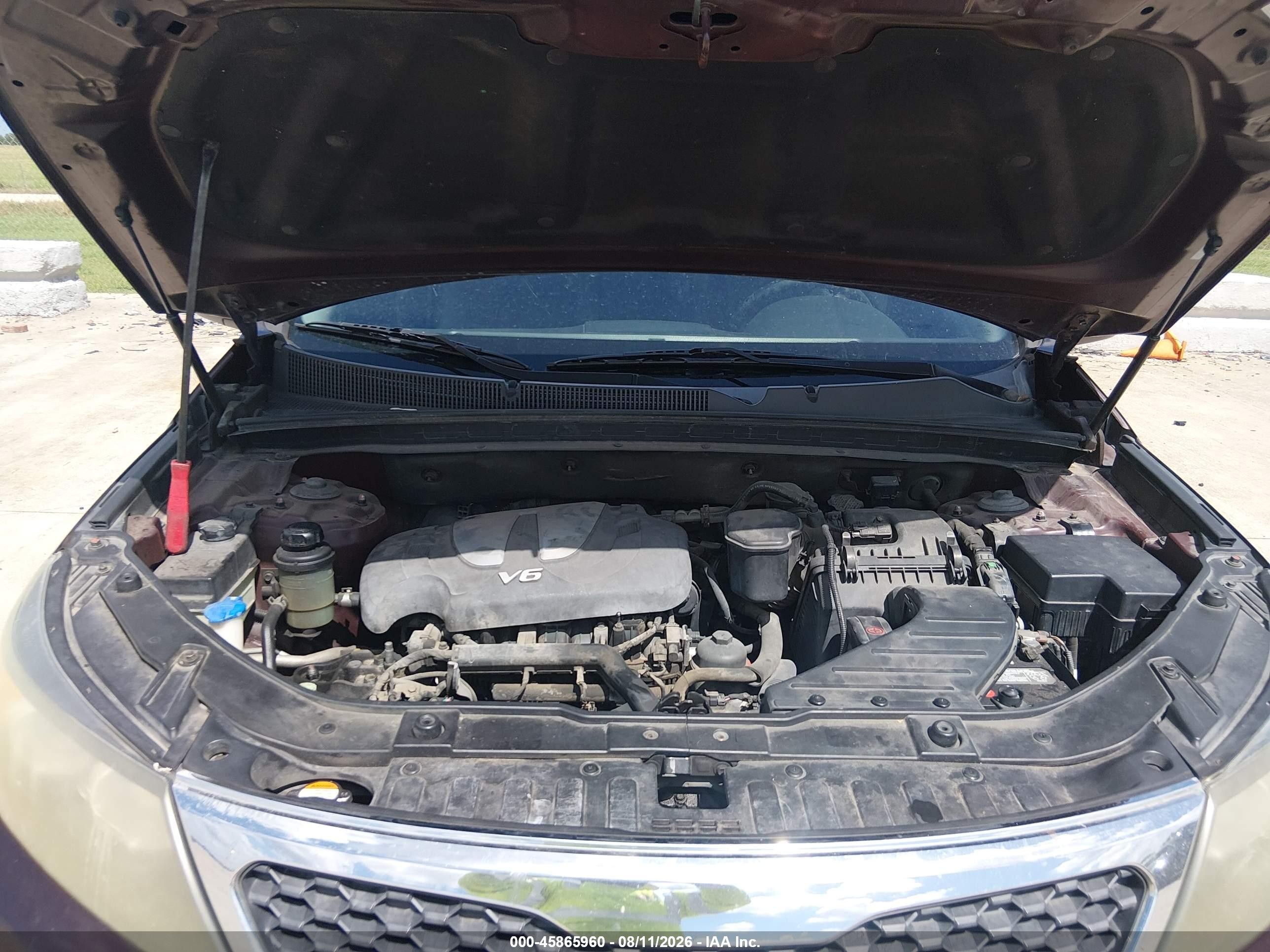 2012 Kia Sorento Ex V6 Maroon vin: 5XYKU4A23CG191349