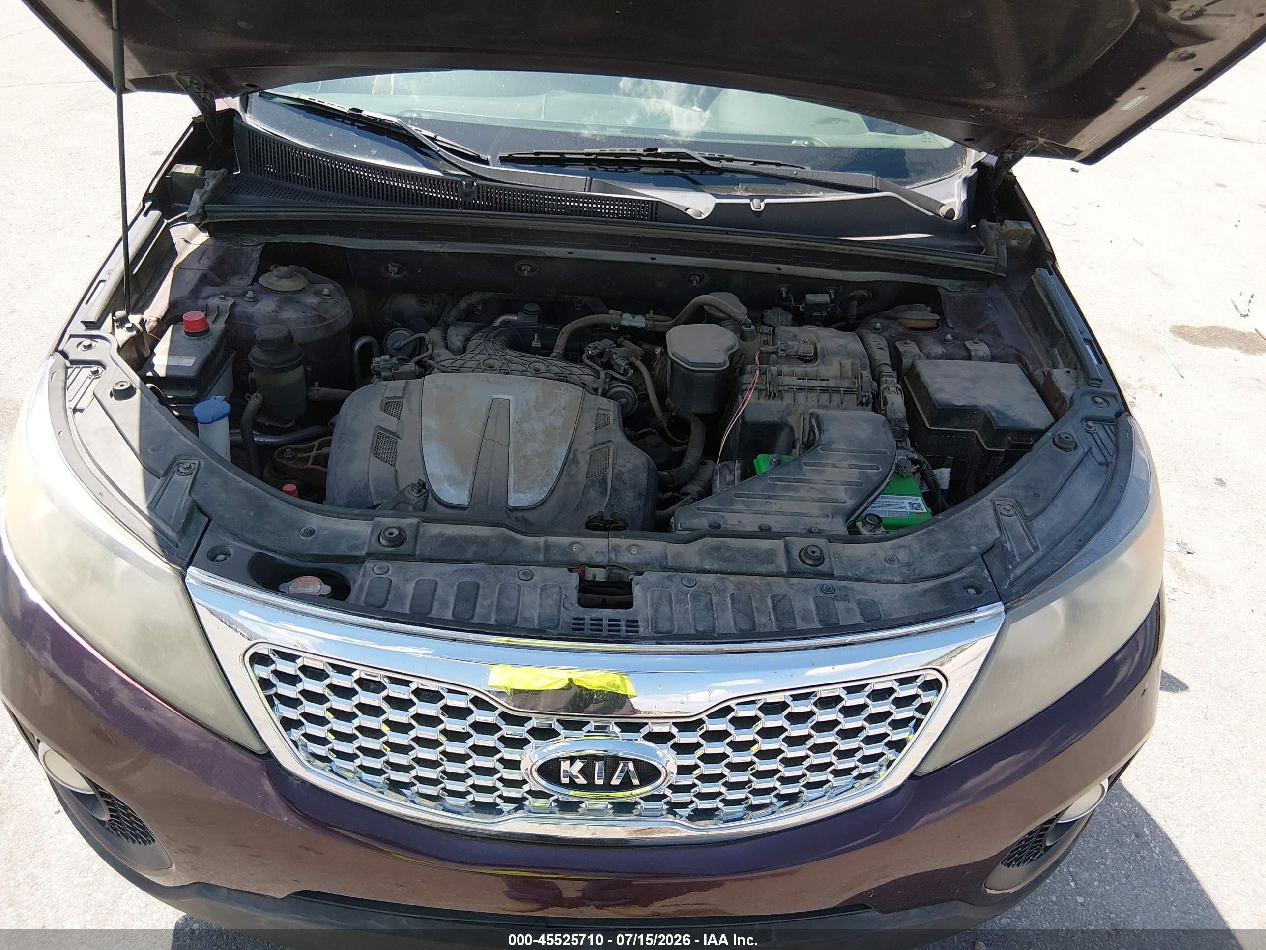 2011 Kia Sorento Ex V6 Burgundy vin: 5XYKU4A24BG005798