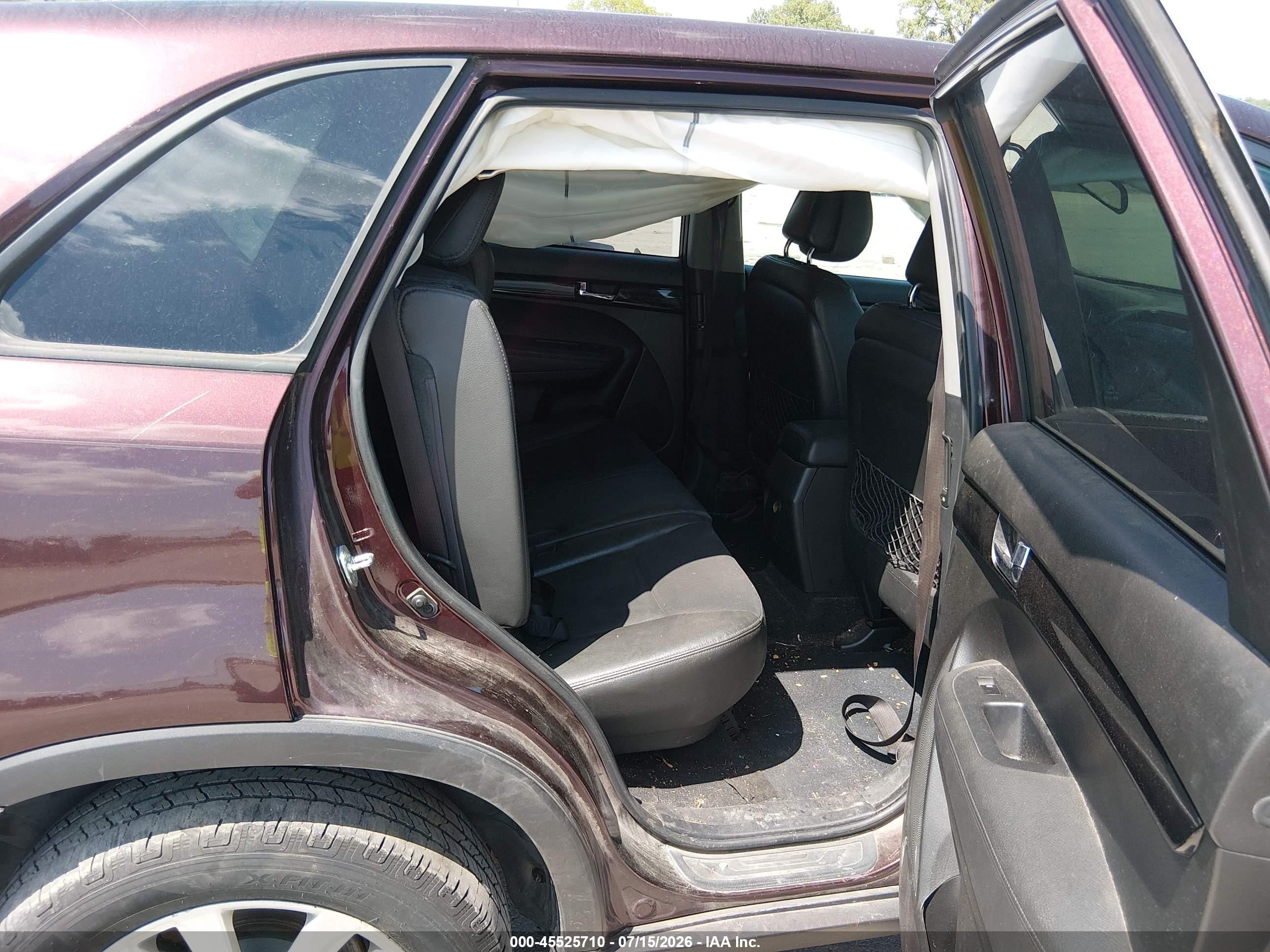 2011 Kia Sorento Ex V6 Burgundy vin: 5XYKU4A24BG005798
