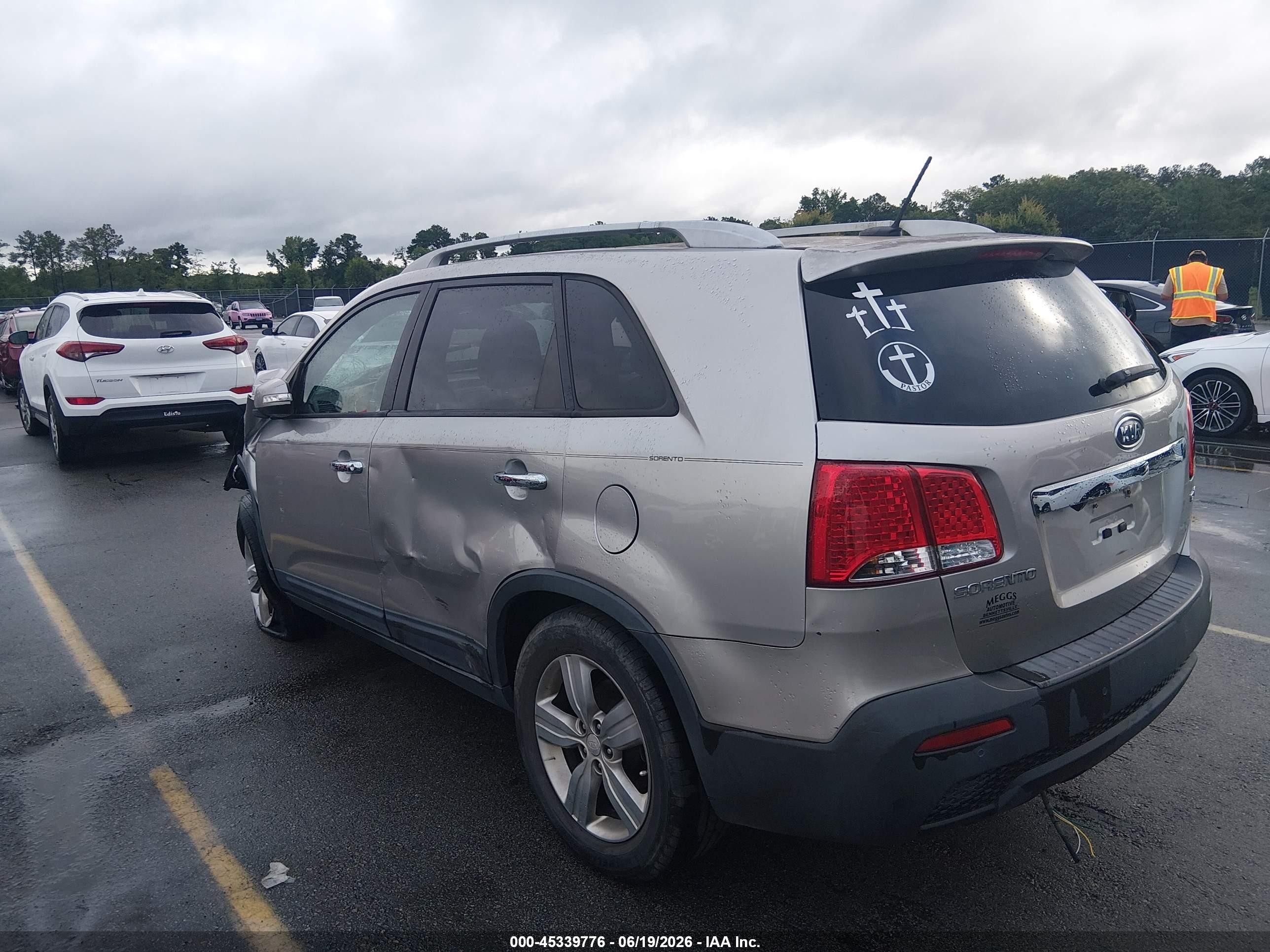 2013 Kia Sorento Ex V6 Gray vin: 5XYKU4A24DG380139
