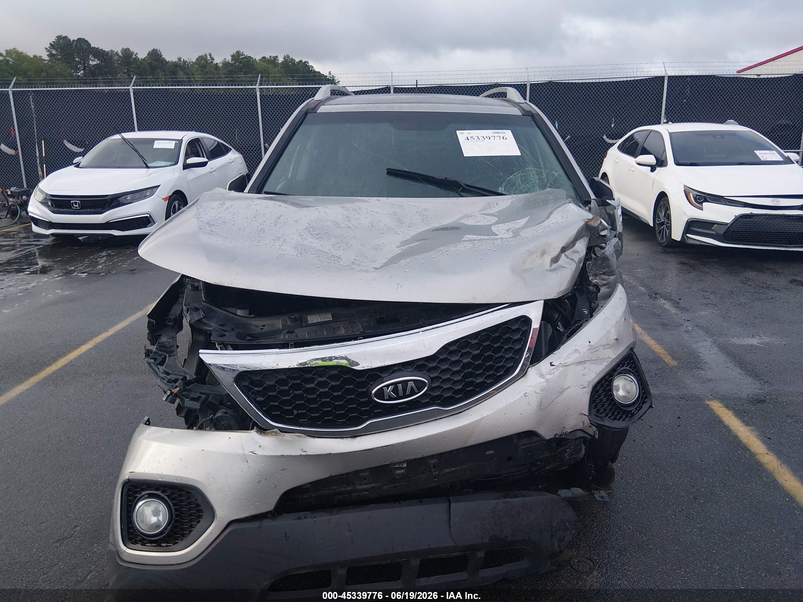 2013 Kia Sorento Ex V6 Gray vin: 5XYKU4A24DG380139