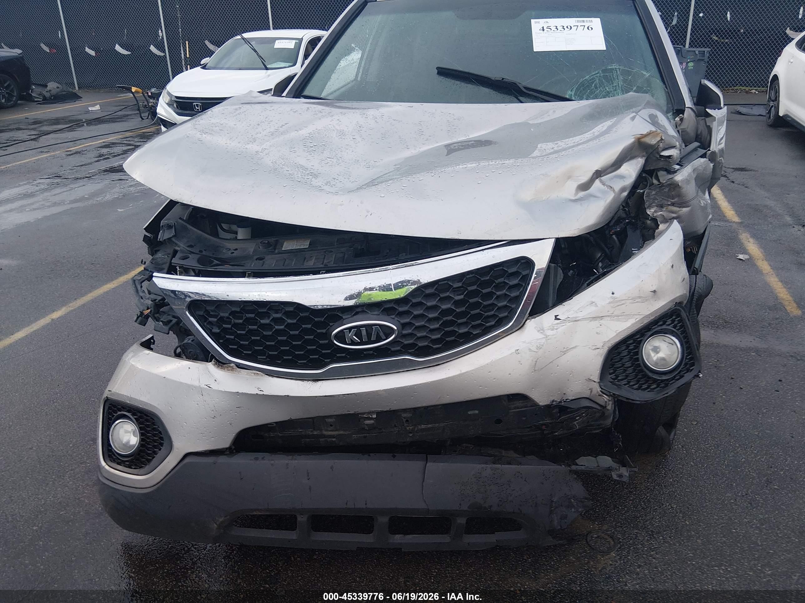 2013 Kia Sorento Ex V6 Gray vin: 5XYKU4A24DG380139