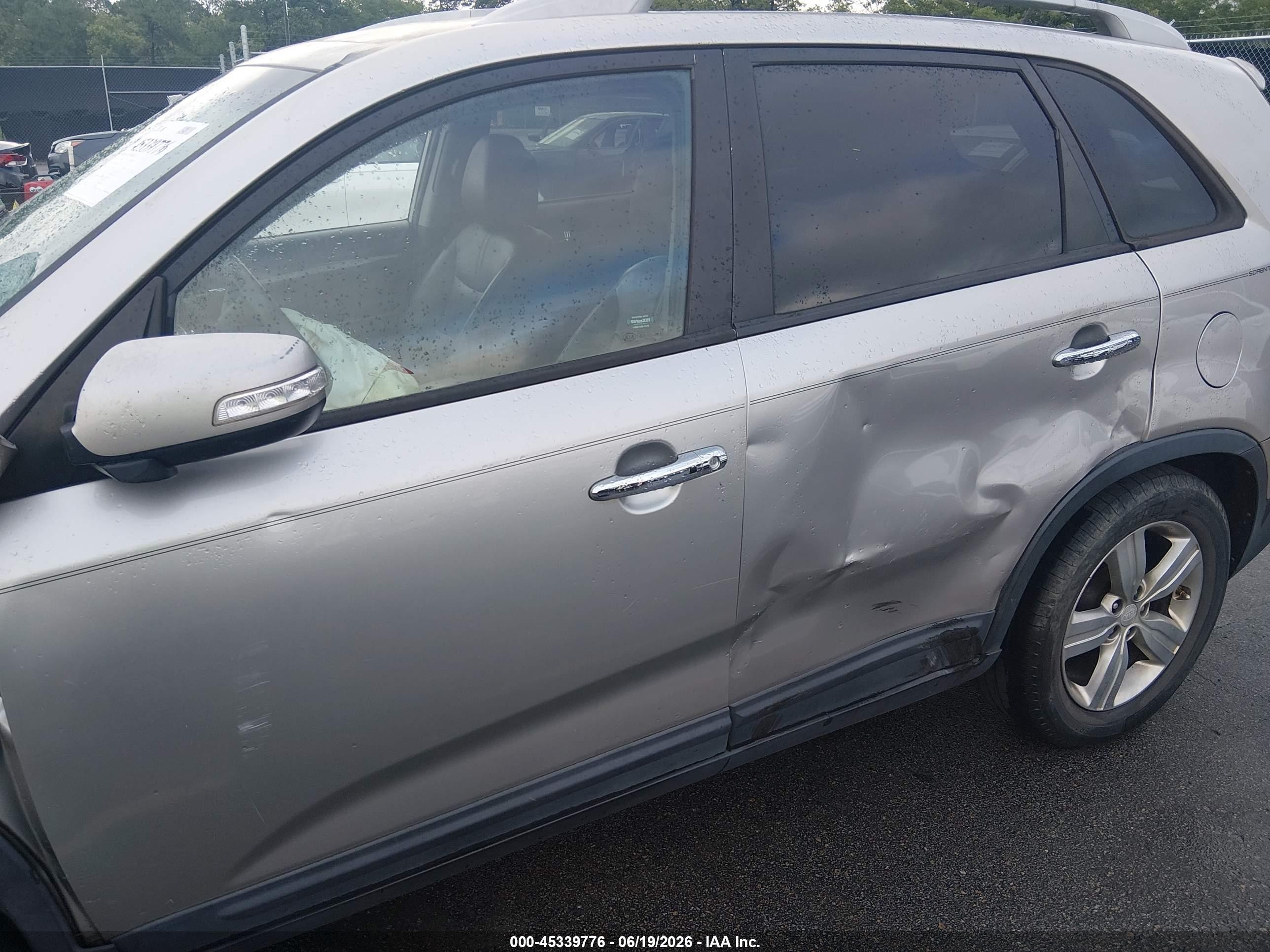 2013 Kia Sorento Ex V6 Gray vin: 5XYKU4A24DG380139
