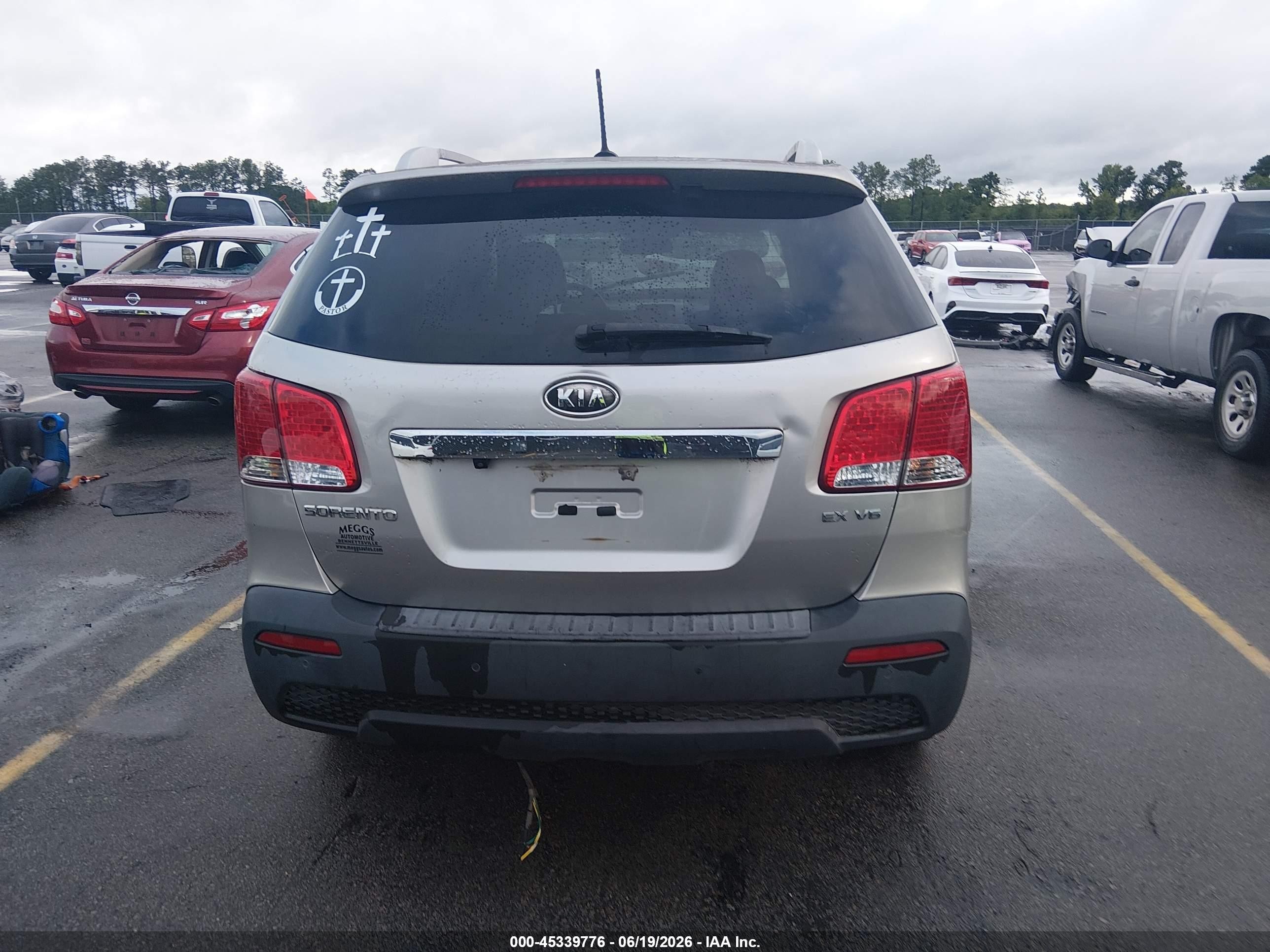 2013 Kia Sorento Ex V6 Gray vin: 5XYKU4A24DG380139