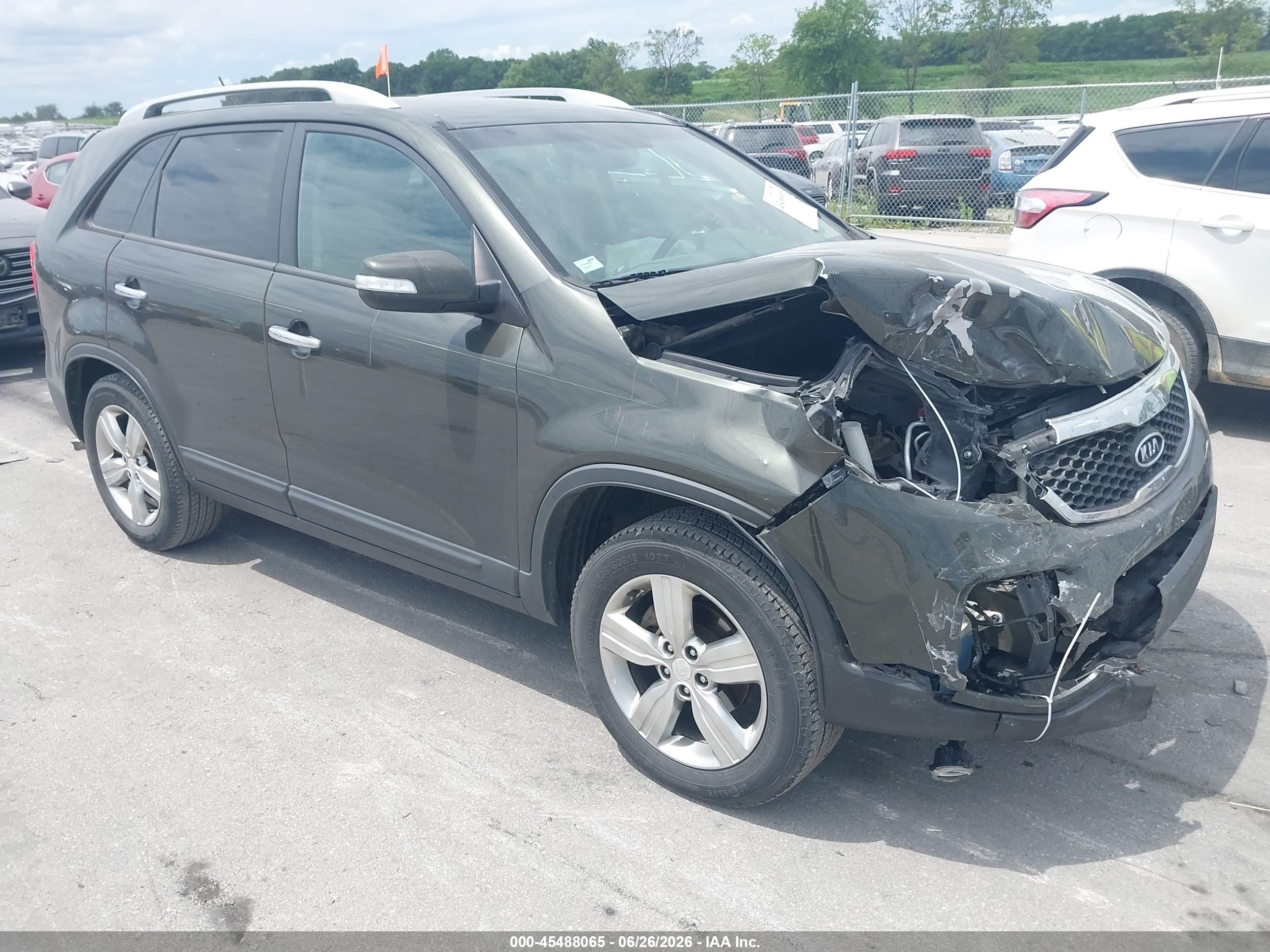 2012 Kia Sorento Ex V6 Green vin: 5XYKU4A25CG229034