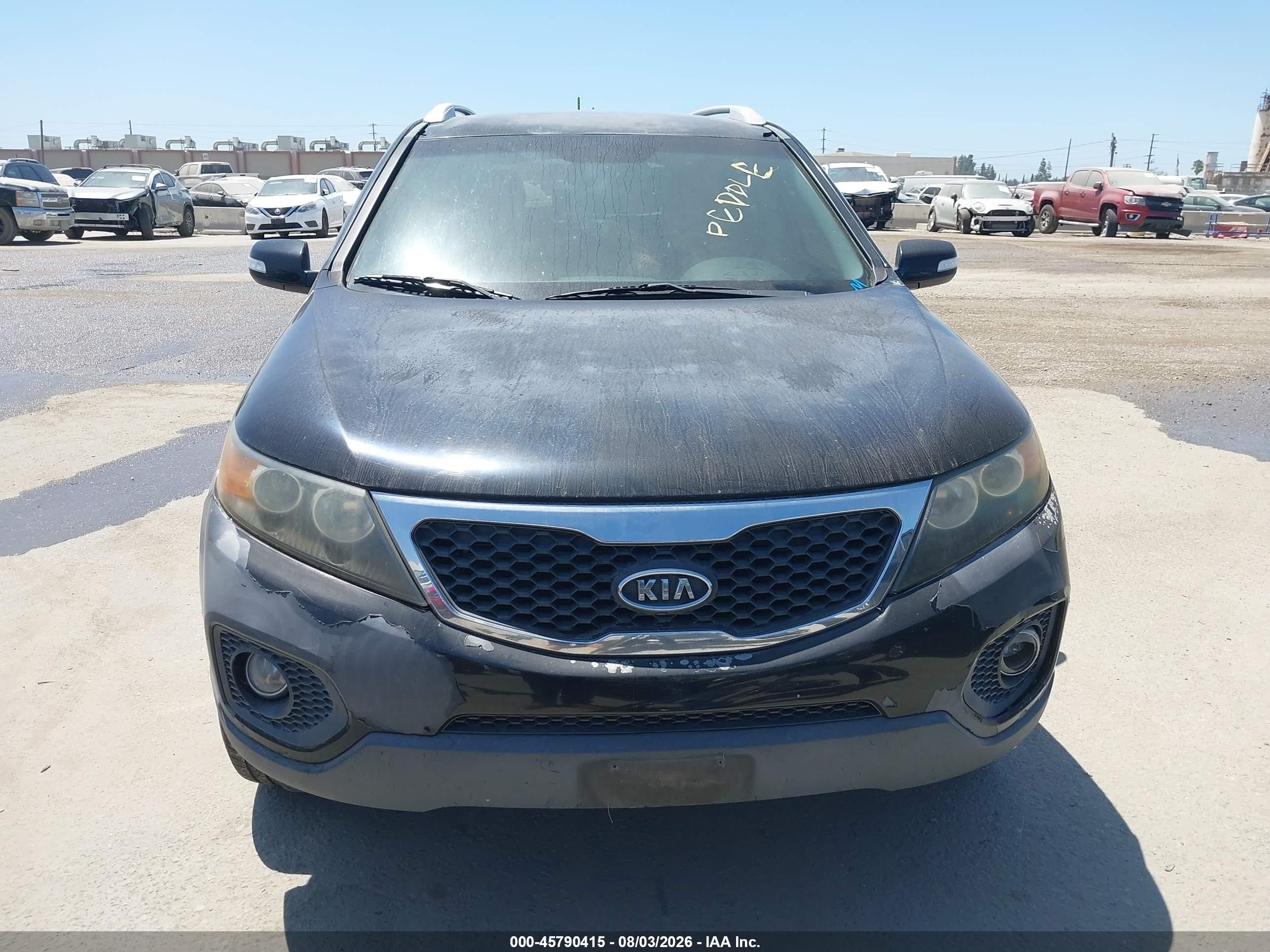 2011 Kia Sorento Ex V6 Black vin: 5XYKU4A26BG161647